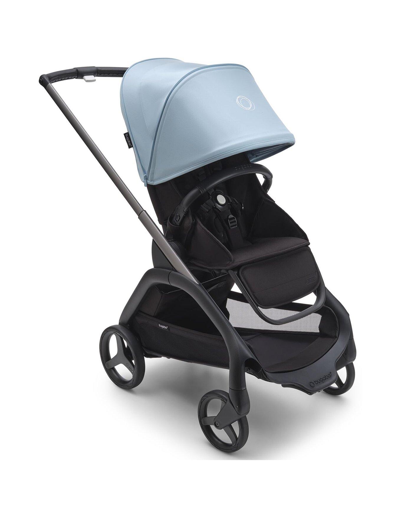 Image 1 of 8 of Bugaboo Dragonfly Complete Stroller -&nbsp;Graphite/Midnight Black/Skyline Blue