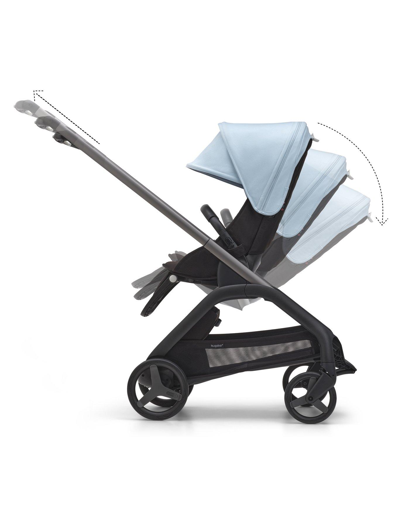 Image 4 of 8 of Bugaboo Dragonfly Complete Stroller -&nbsp;Graphite/Midnight Black/Skyline Blue