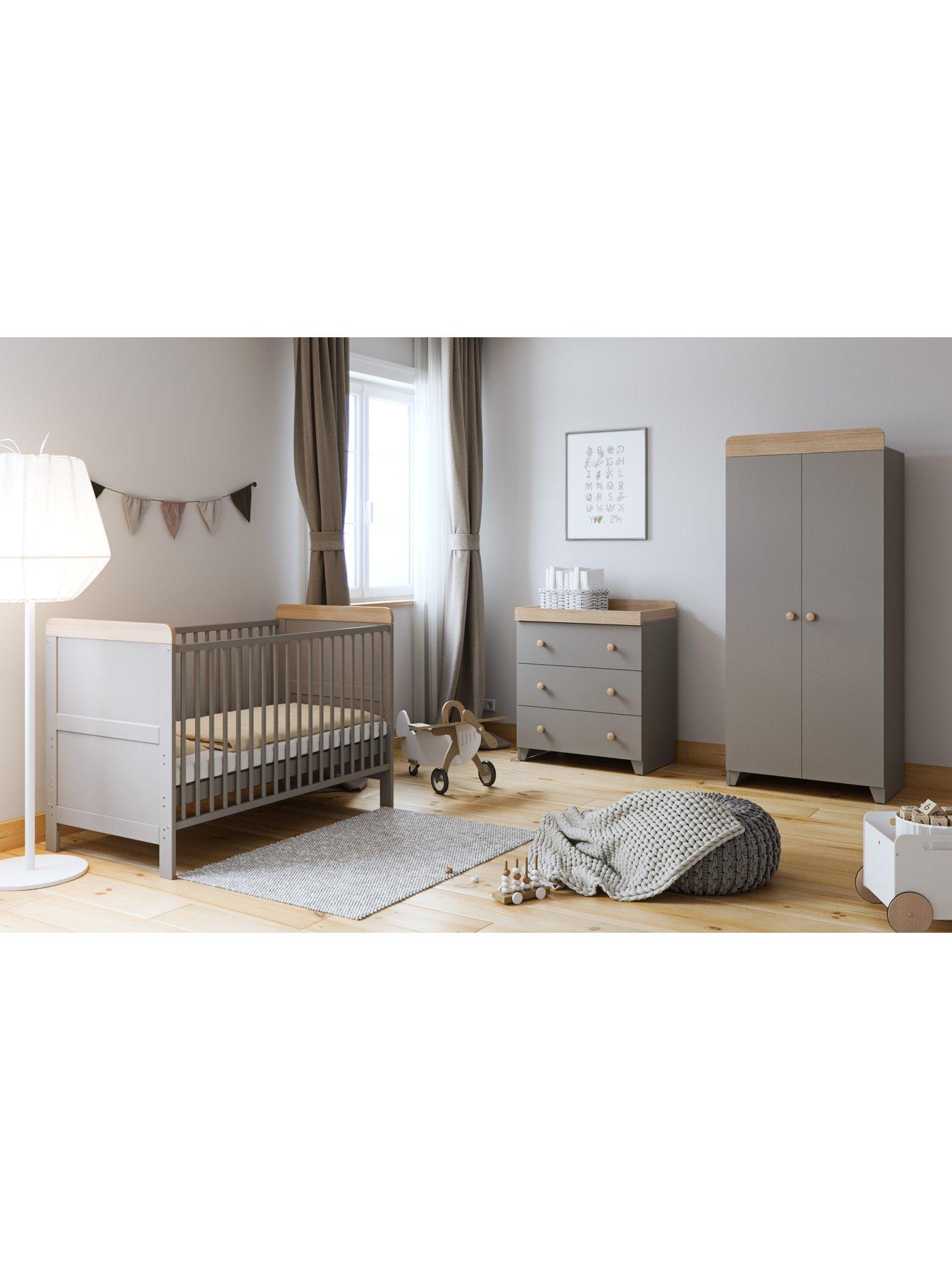 Little acorns sleigh cot bed clearance 6 piece nursery room set