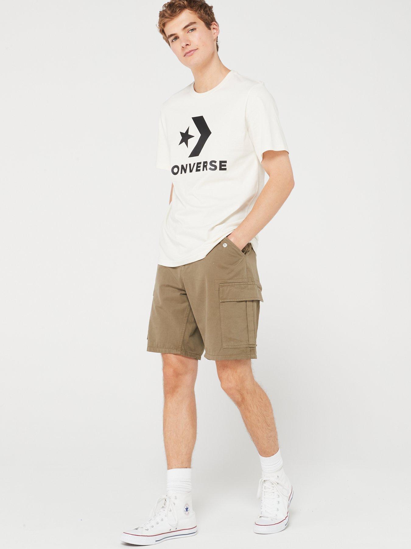 Image 3 of 4 of Converse Center Front Large Logo Star Chevron Short Sleeve&nbsp;T-Shirt - White