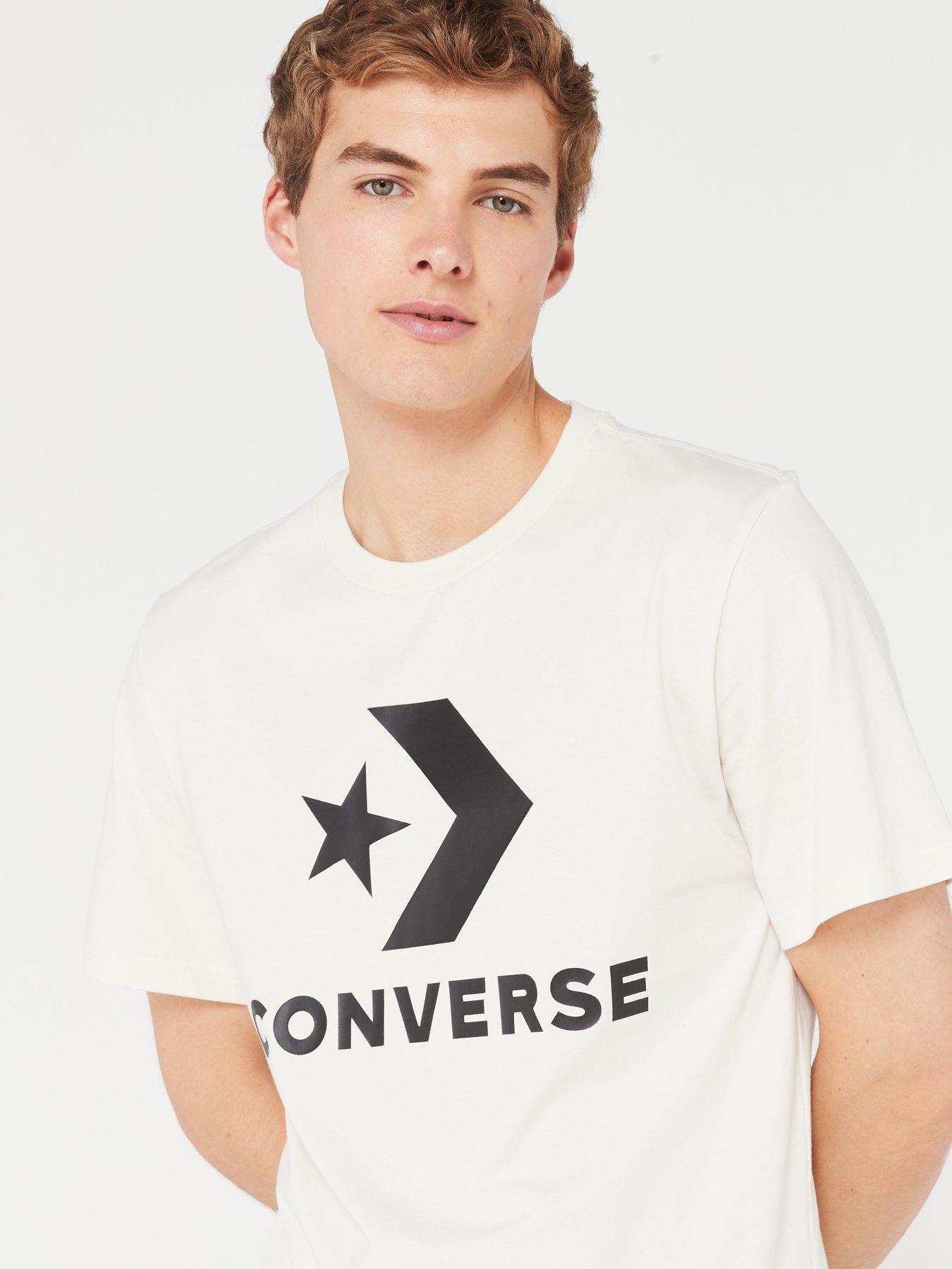 Image 4 of 4 of Converse Center Front Large Logo Star Chevron Short Sleeve&nbsp;T-Shirt - White