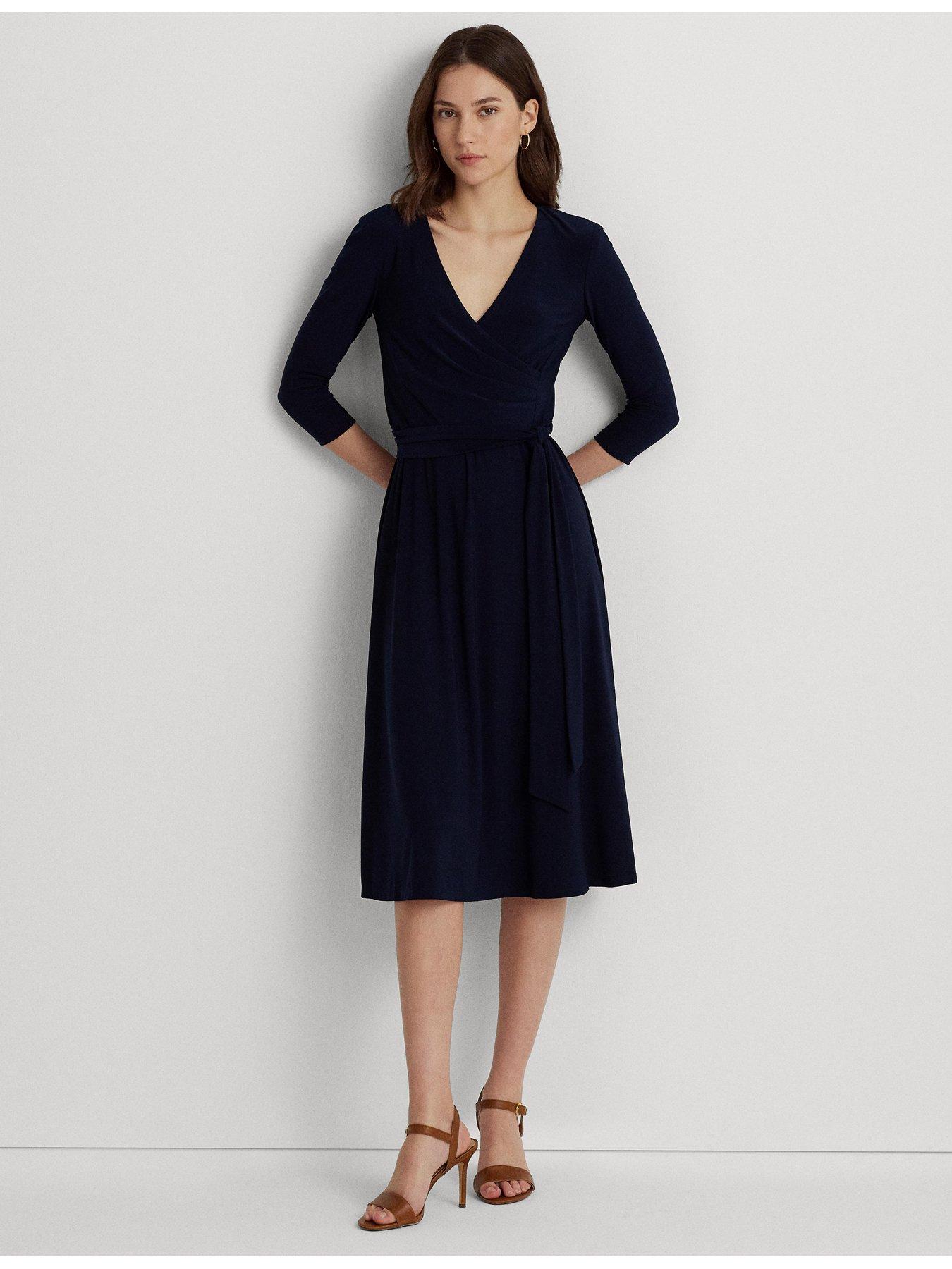 lauren-by-ralph-lauren-carlyna-34-sleeve-day-dress-lighthouse-navyback