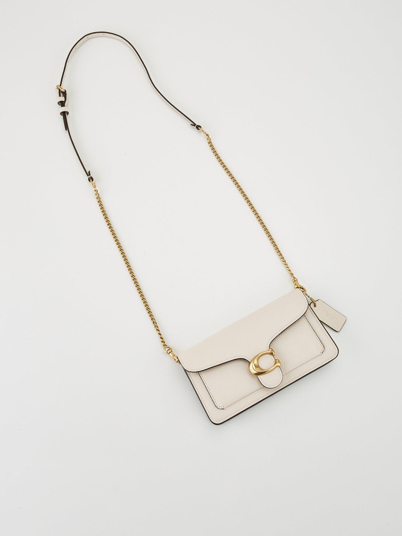 Image 3 of 5 of COACH Tabby Polished Pebble Chain Clutch Bag&nbsp;- Chalk