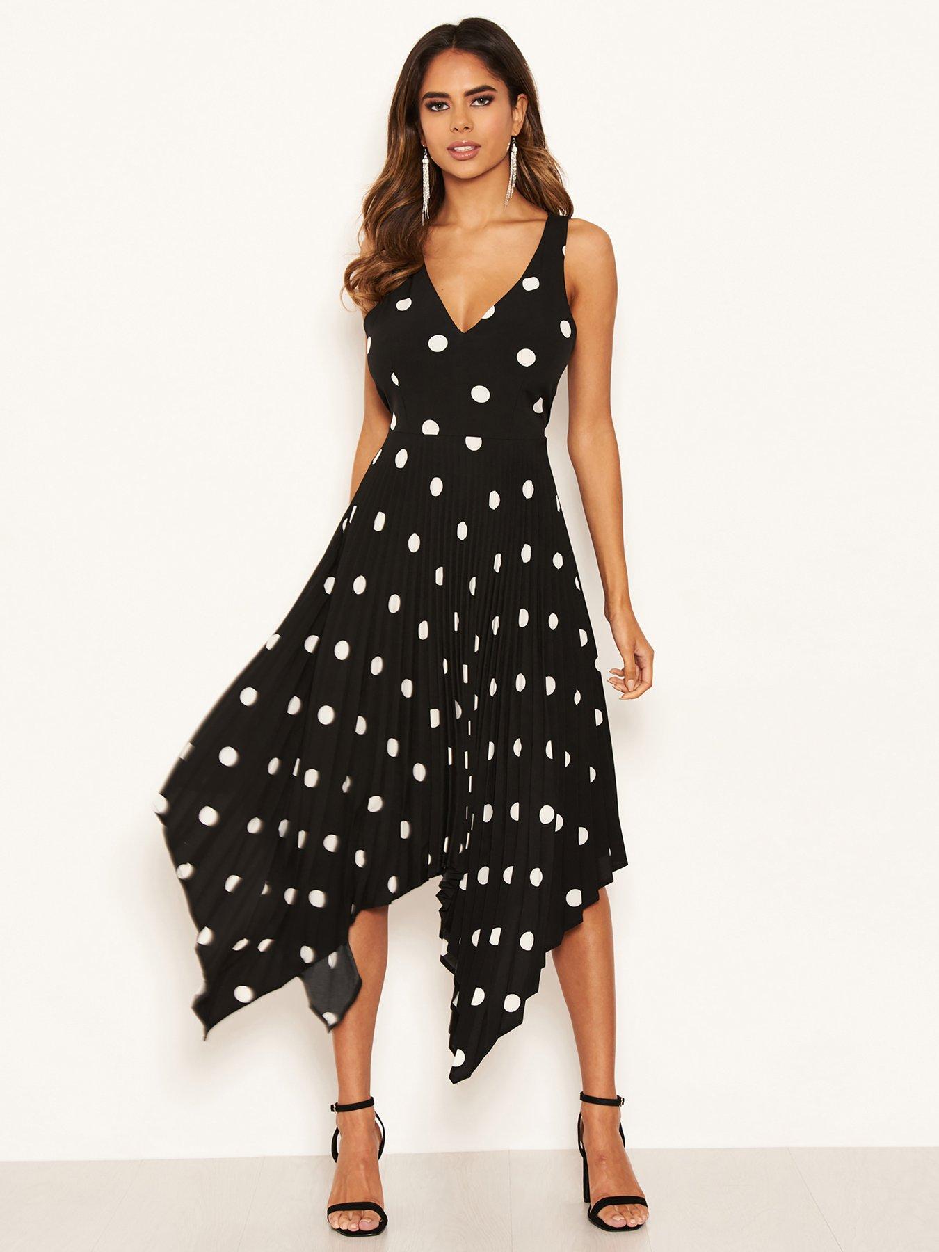 Ax paris black sales polka dot dress