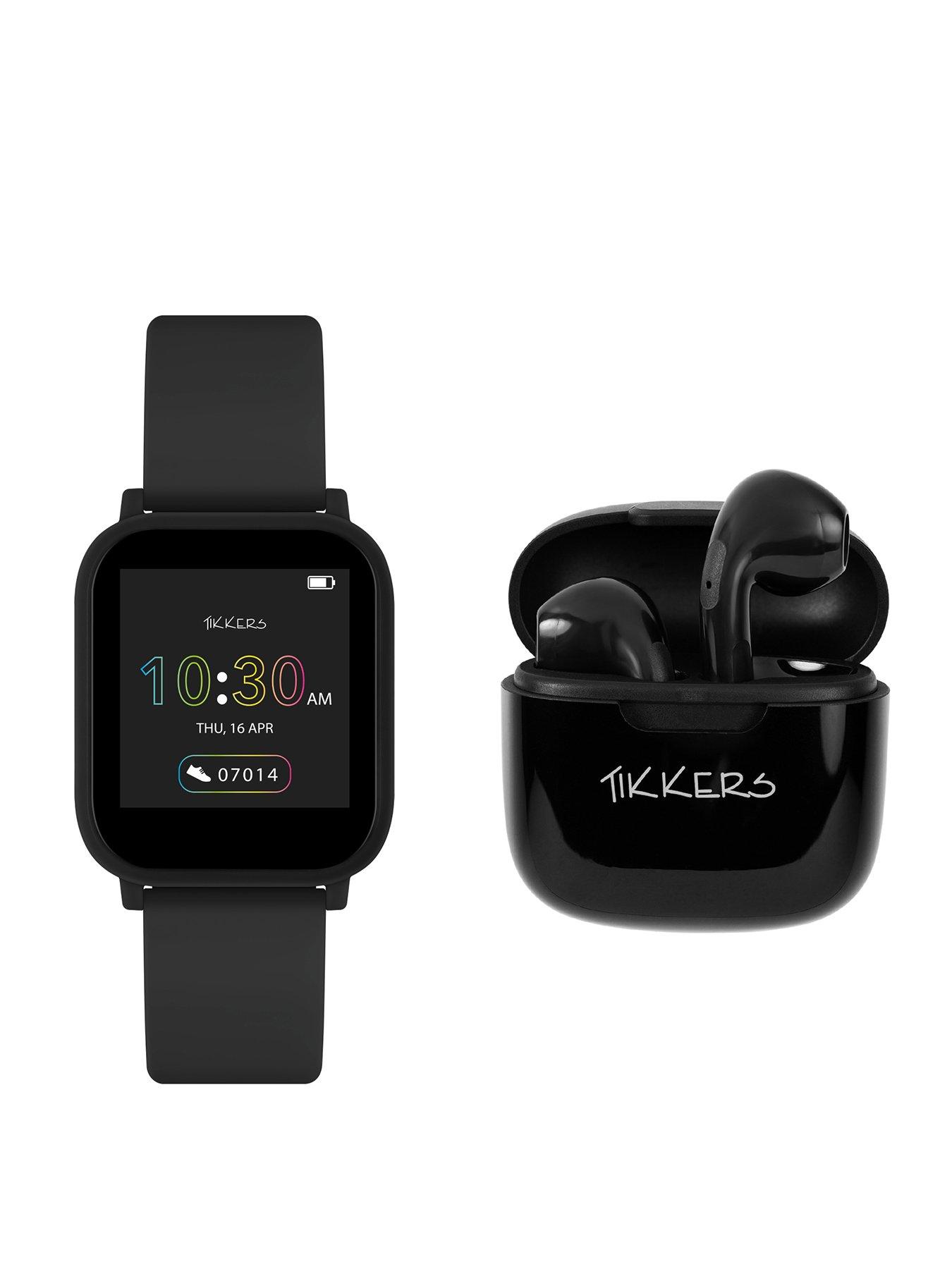 Image of Tikkers Tikkers Teen Series 10 Black smart Watch and Earbuds Set