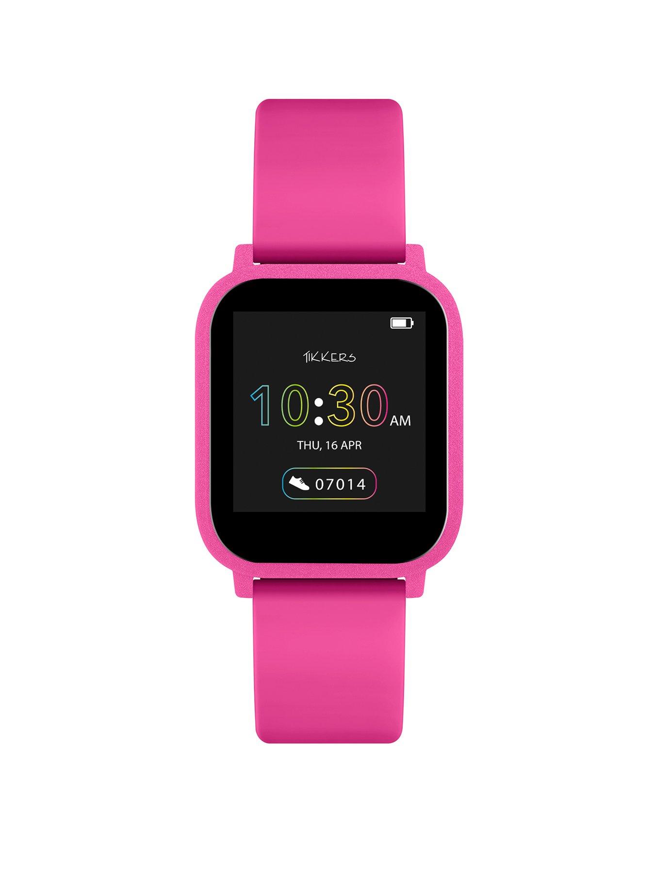 tikkers-tikkers-teen-series-10-pink-silicone-strap-smart-watch