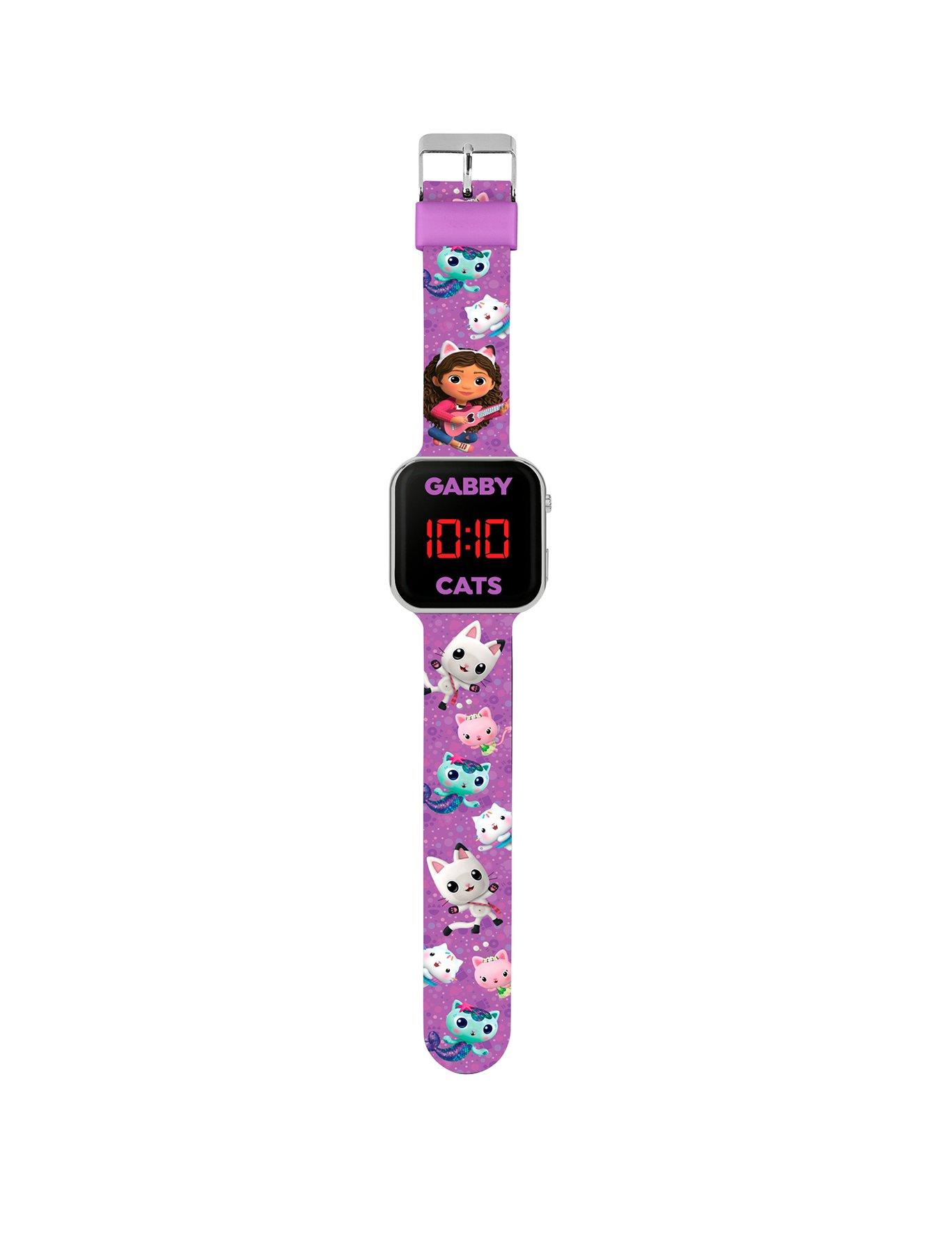 Image 2 of 3 of Disney Gabby Purple Printed Strap LED Watch