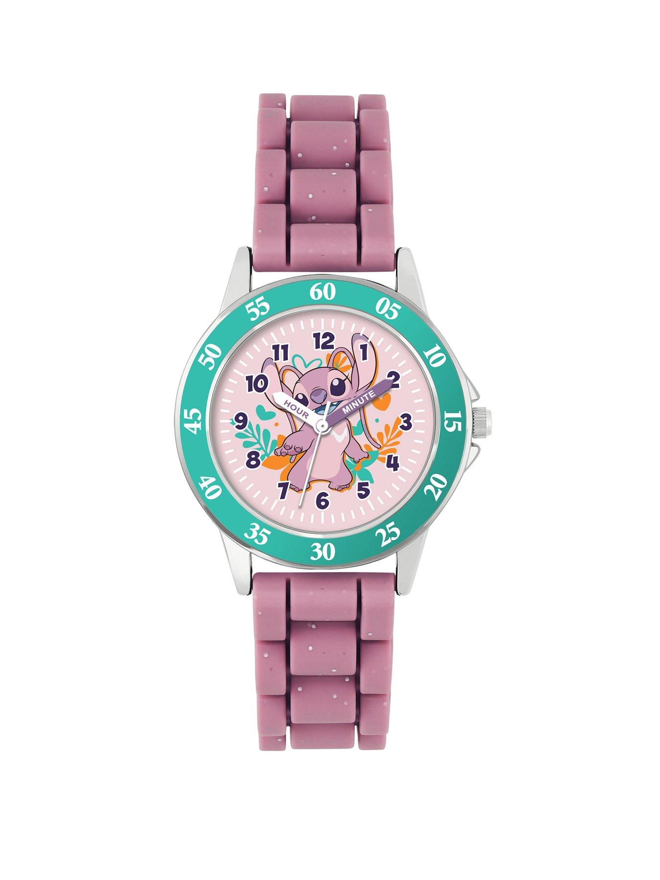 Disney Disney Lilo and Stitch Pink Angel Time Teacher Watch
