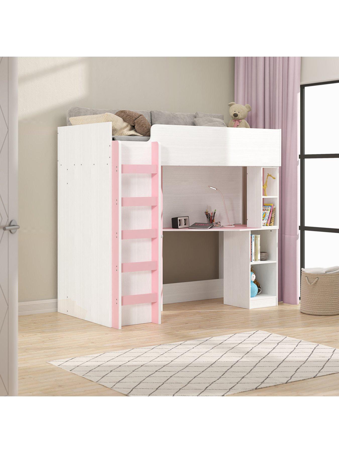 Image 3 of 7 of The Very Collection Miami Fresh High Sleeper Bed&nbsp;with Mattress Options (Buy and SAVE!) - Pink