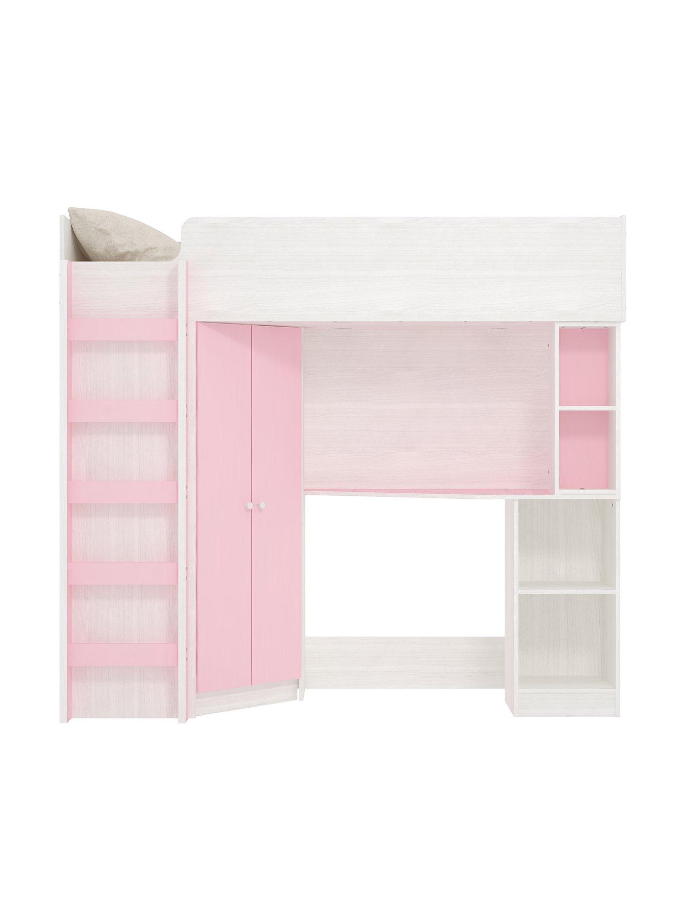 Image 4 of 7 of The Very Collection Miami Fresh High Sleeper Bed&nbsp;with Mattress Options (Buy and SAVE!) - Pink