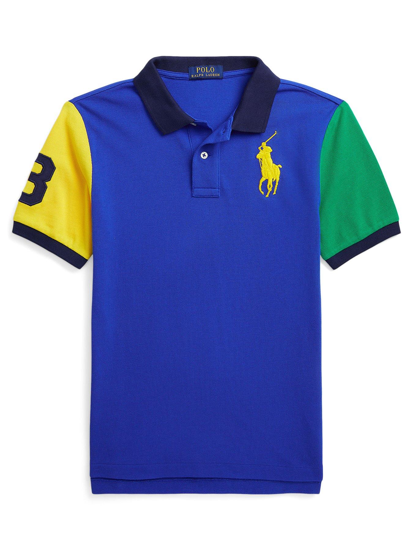 Polo Ralph Lauren Boys Colour Block Polo Shirt New Sapphire Very Ireland