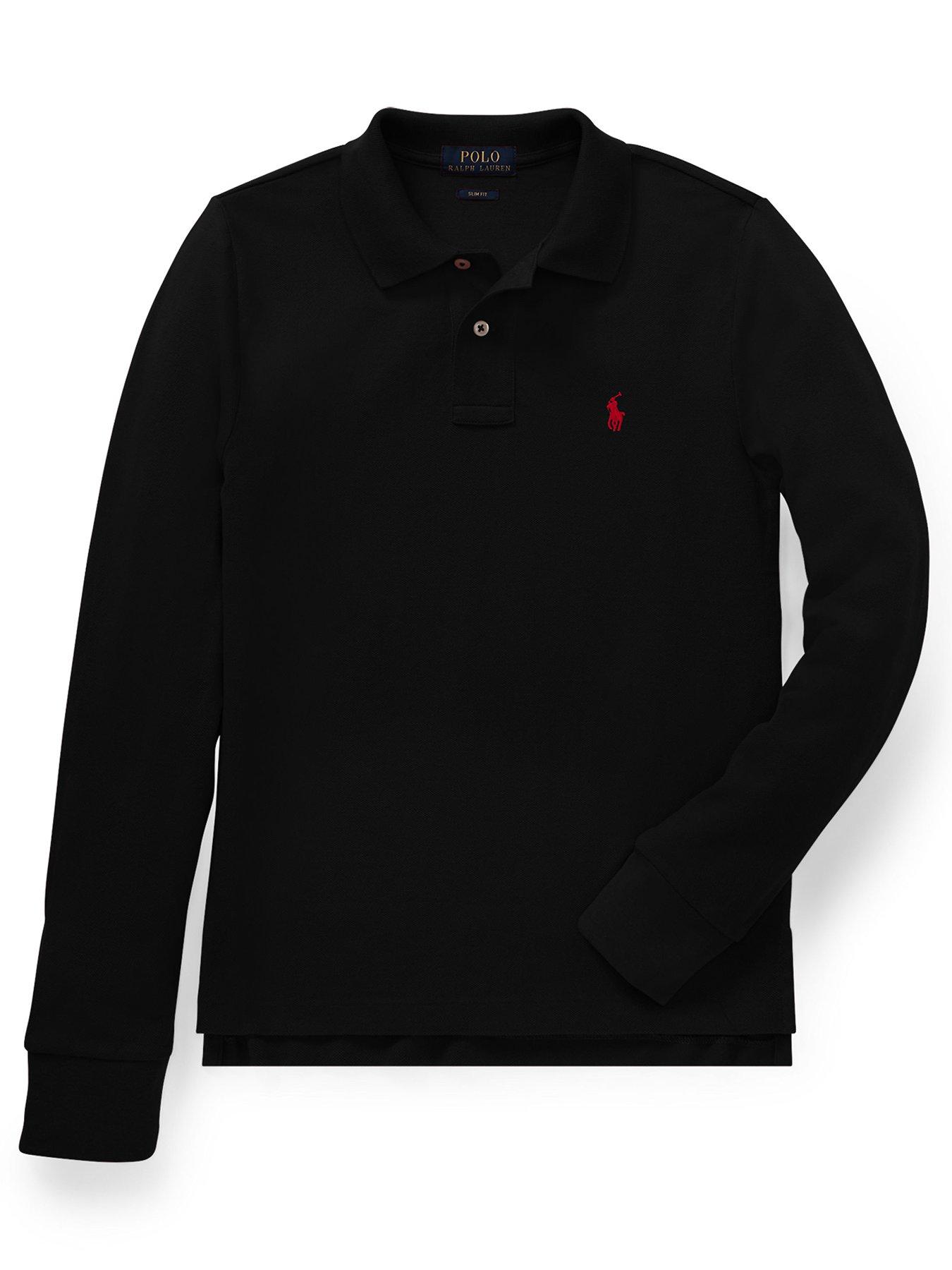 Polo Ralph Lauren Boys Long Sleeve Polo Shirt - Black