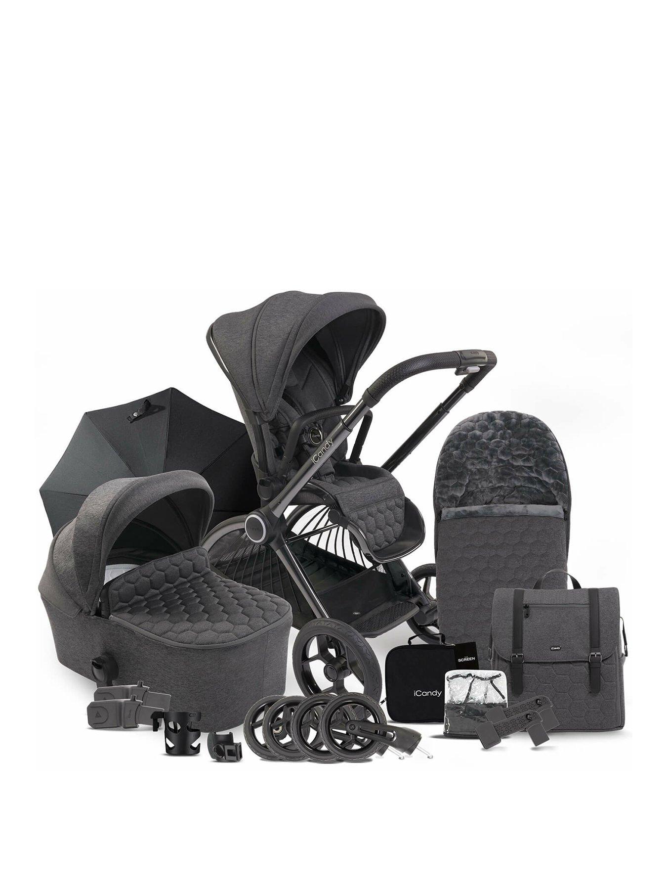 icandy-core-complete-bundle-pushchair-carrycot-footmuff-amp-accessories-nbsp--dark-greyfront