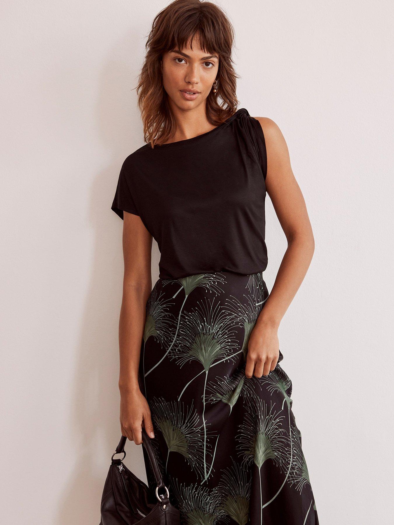 Mint Velvet Black Twist Knot Sleeve Tee Very Ireland