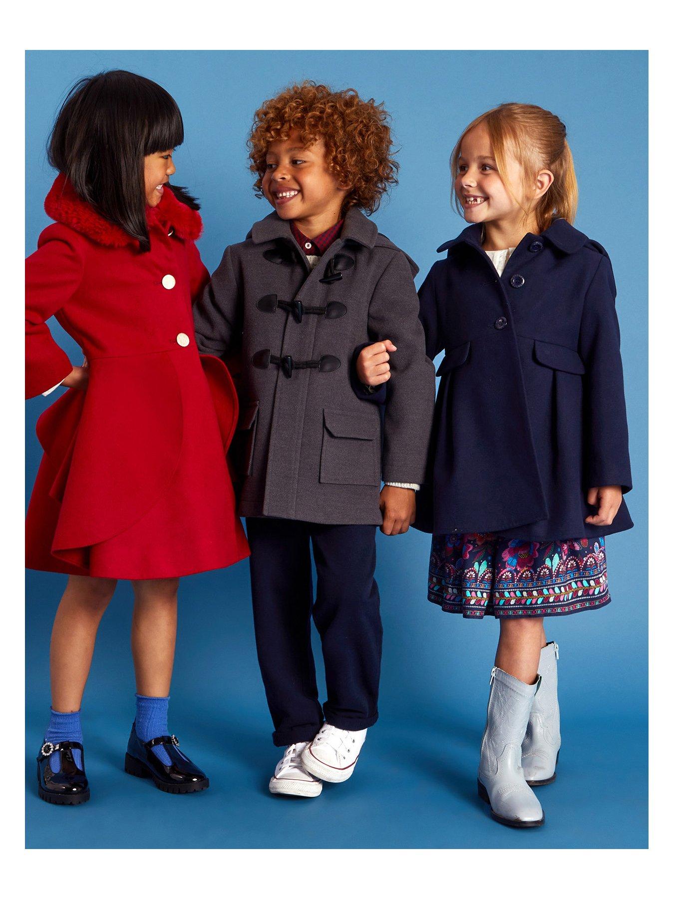 Monsoon navy store girls coat