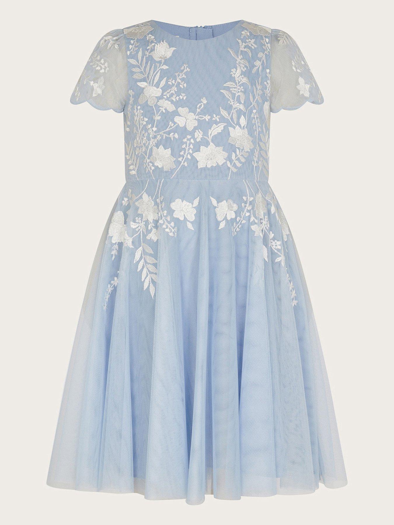 Monsoon blue outlet flower girl dress