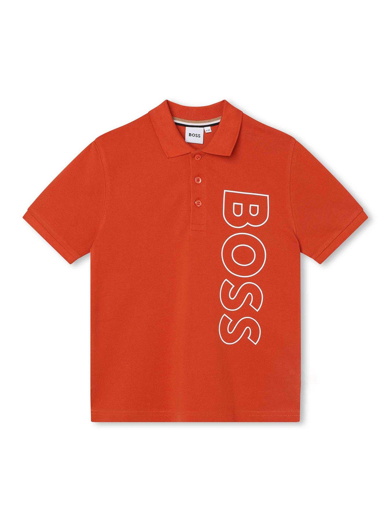 Boss best sale polo orange