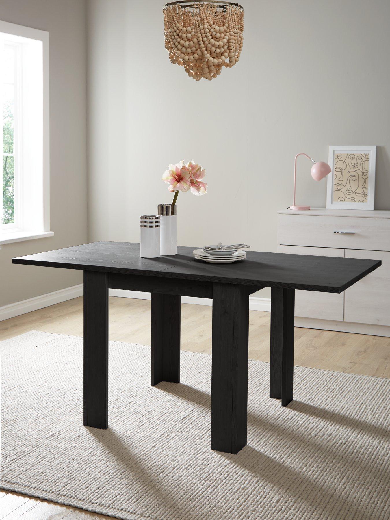 Very Home Panama 80 - 160 cm Extending Dining Table - Black - FSC® Certified