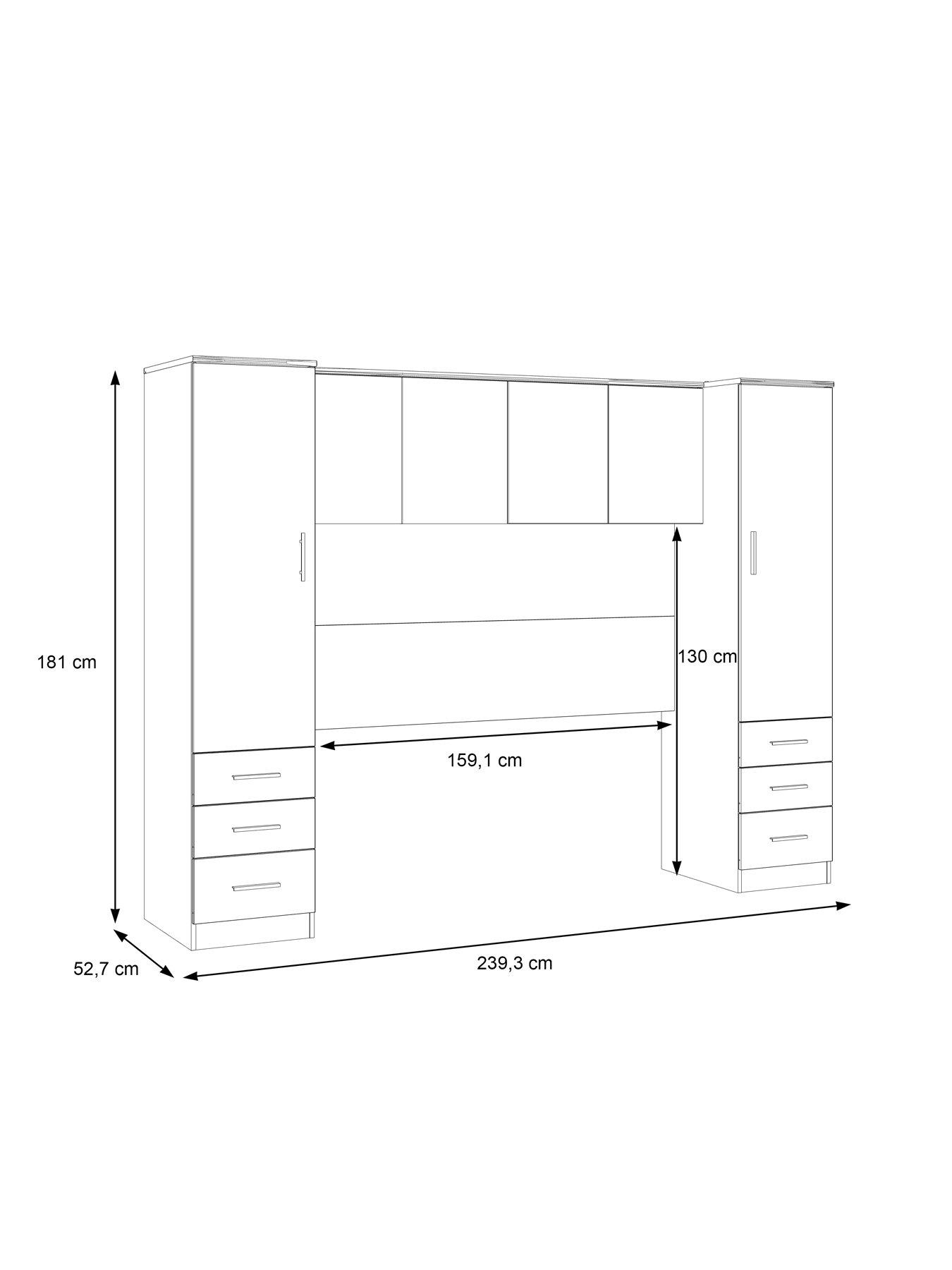 Image 7 of 7 of The Very Collection Panama Overbed Wardrobe&nbsp;- FSC&reg; Certified