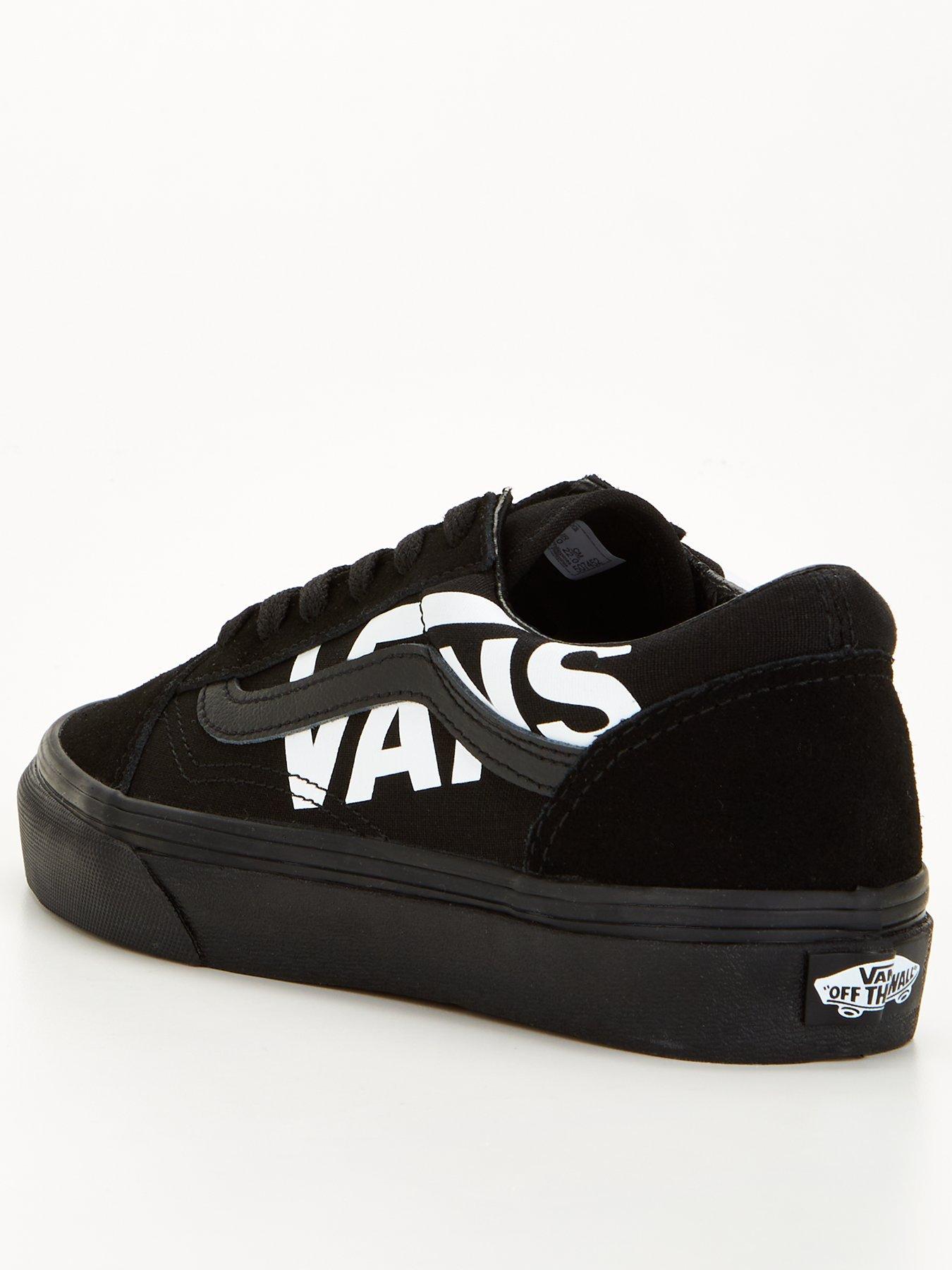 Vans Old Skool Logo Junior Trainers Black White Very Ireland