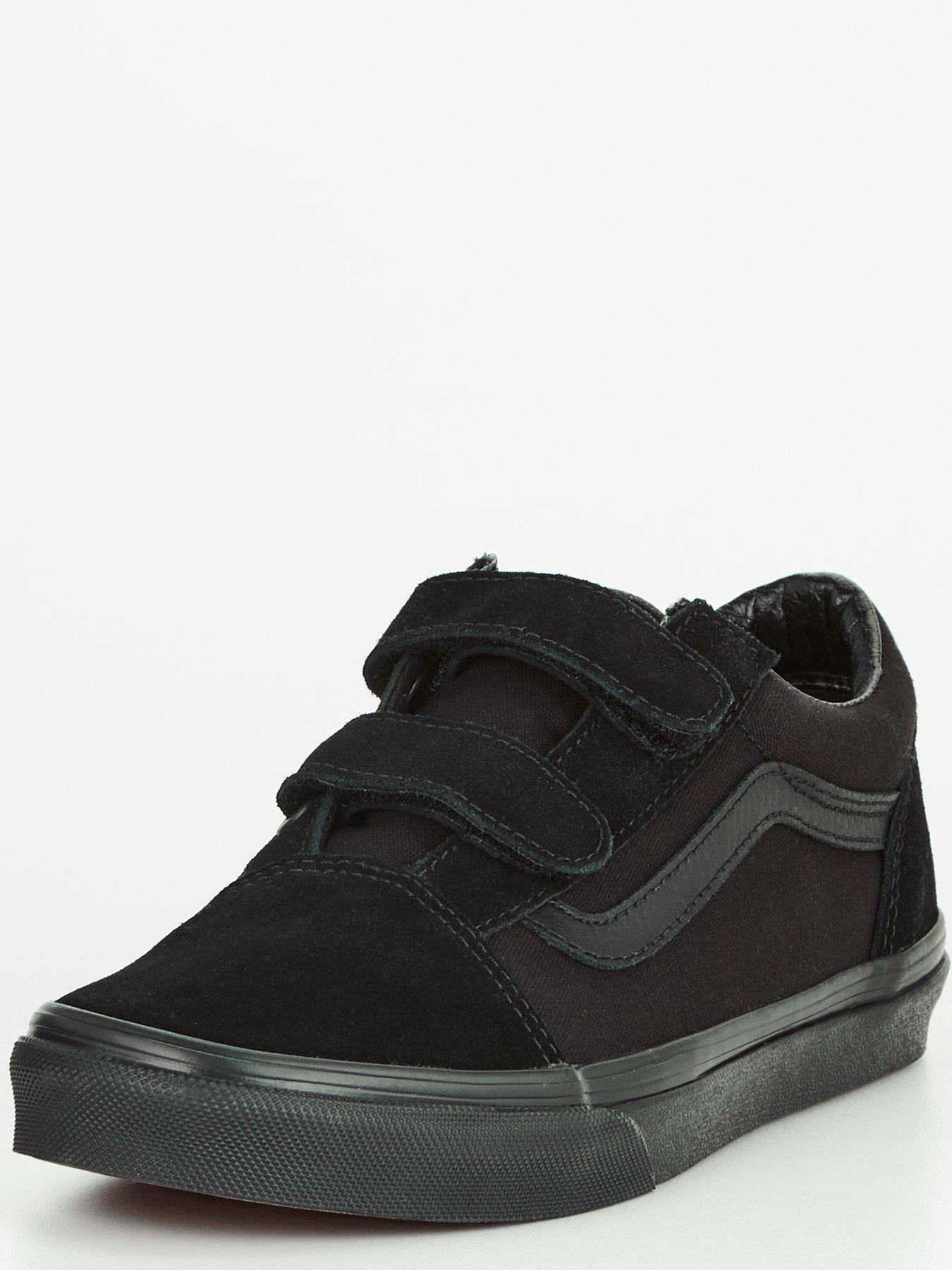 vans-old-skool-velcro-junior-trainers-core-classics-blackblackstillFront