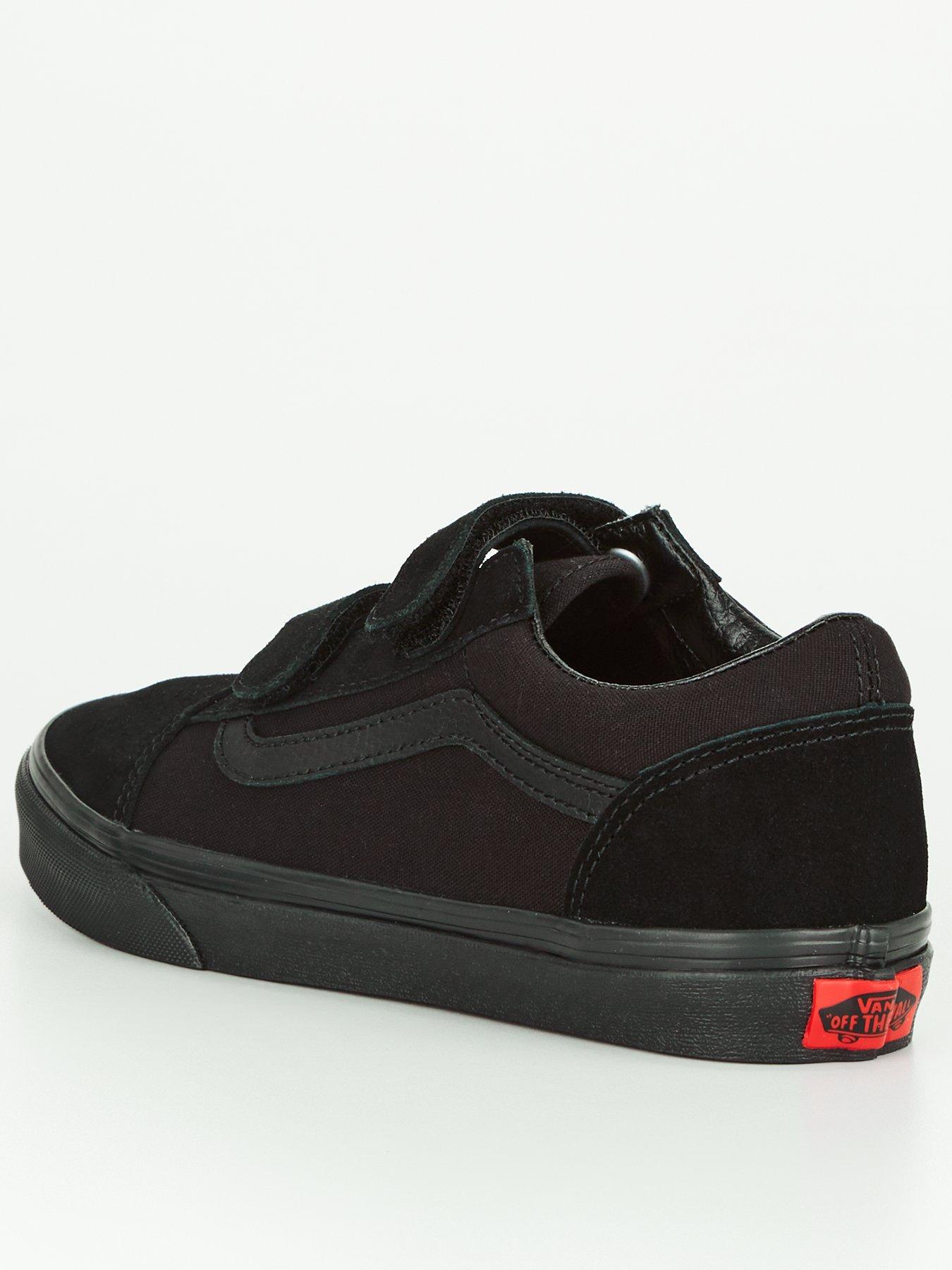 vans-junior-unisex-old-skool-velcro-trainers-blackblackback