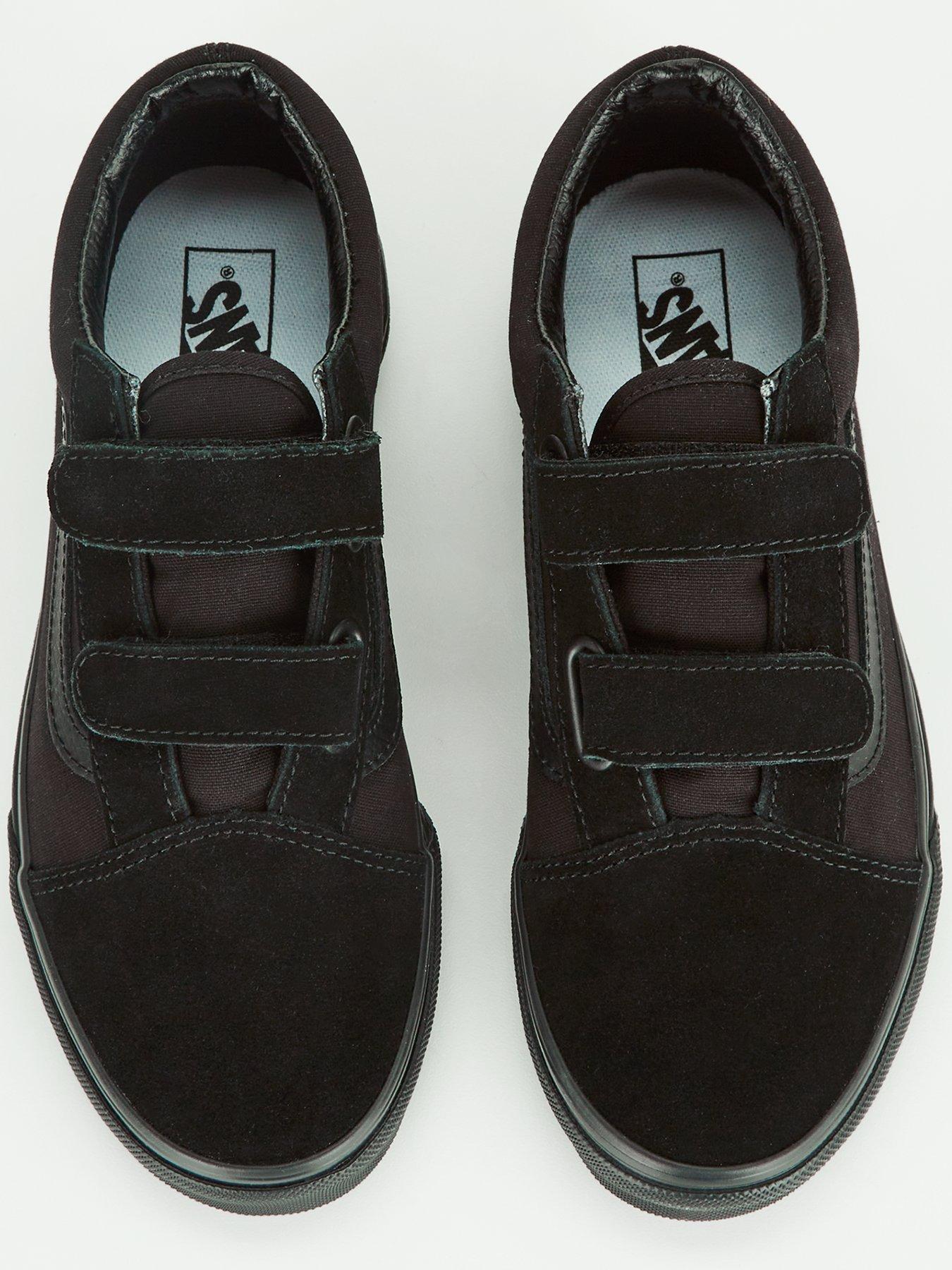 Childrens black velcro vans on sale