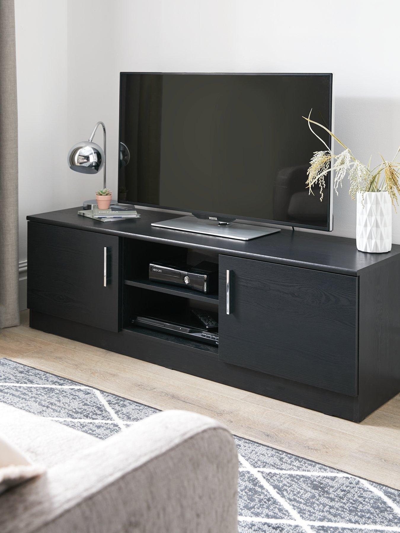 Very Home Panama 2 Door TV Unit - Black - fits up To 55 inch TV - FSC® Certified