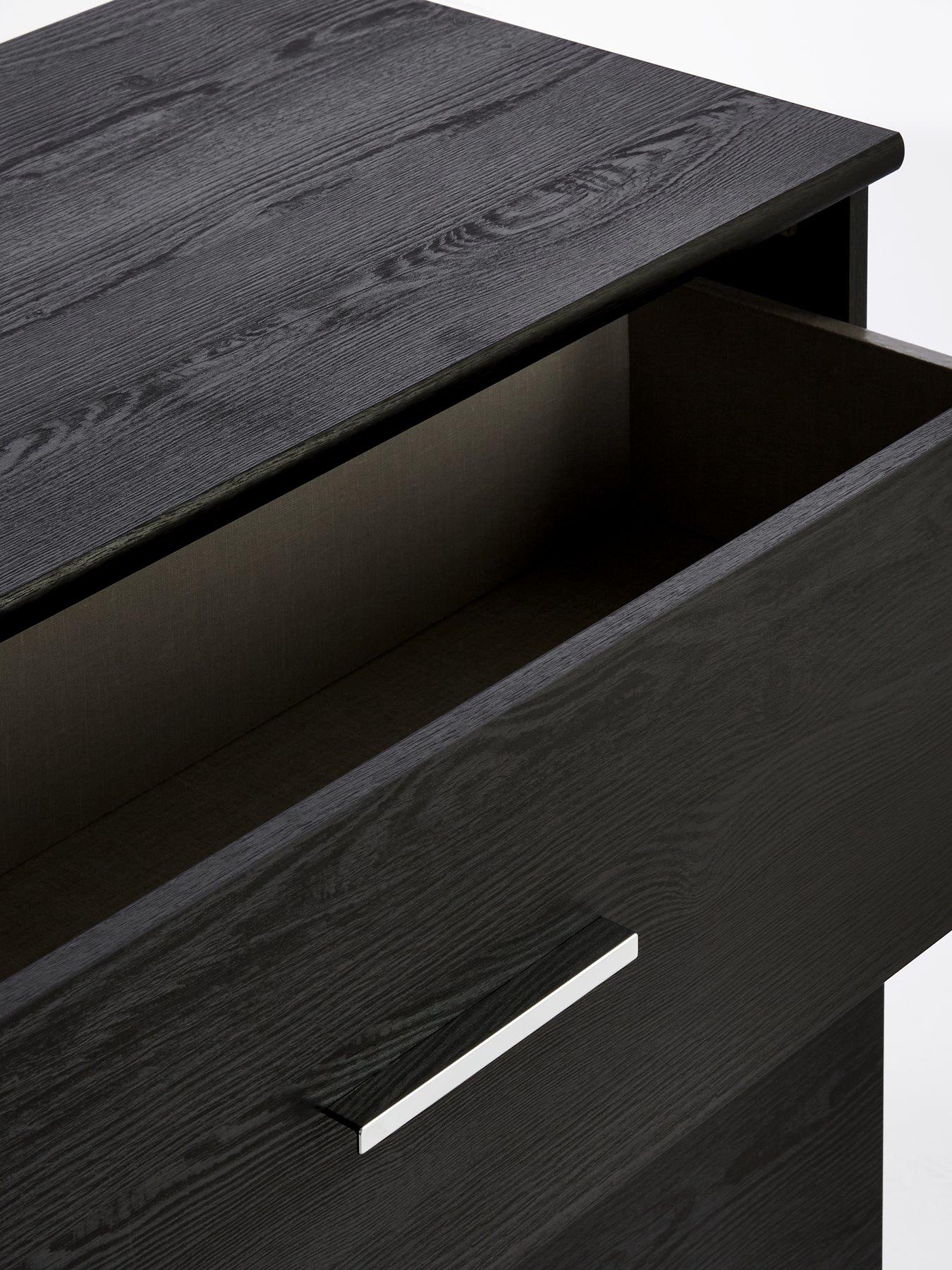Image 4 of 7 of Everyday Panama 2 Door, 1 Drawer Compact&nbsp;Sideboard - Black&nbsp;- FSC&reg; Certified