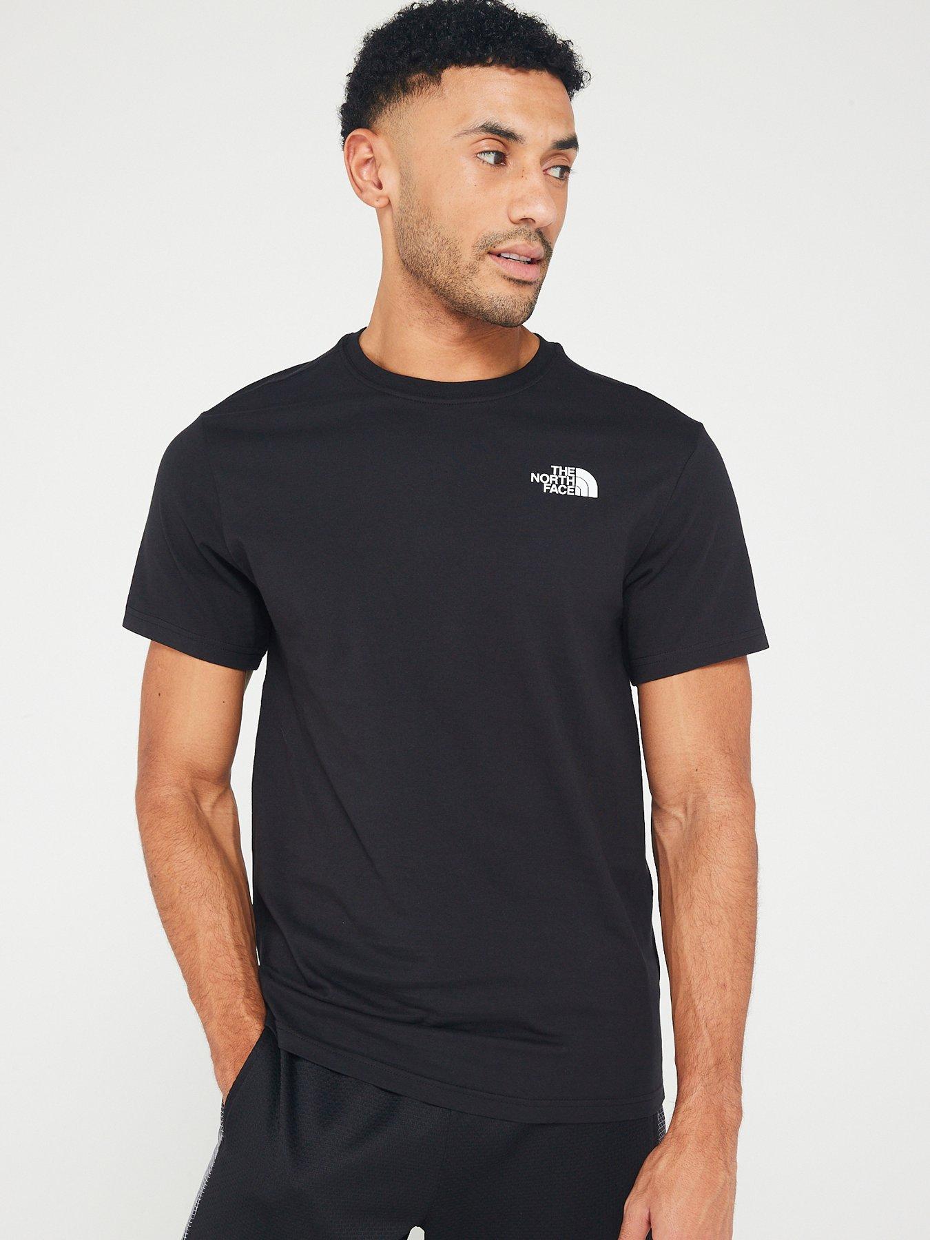 North face black store label t shirt