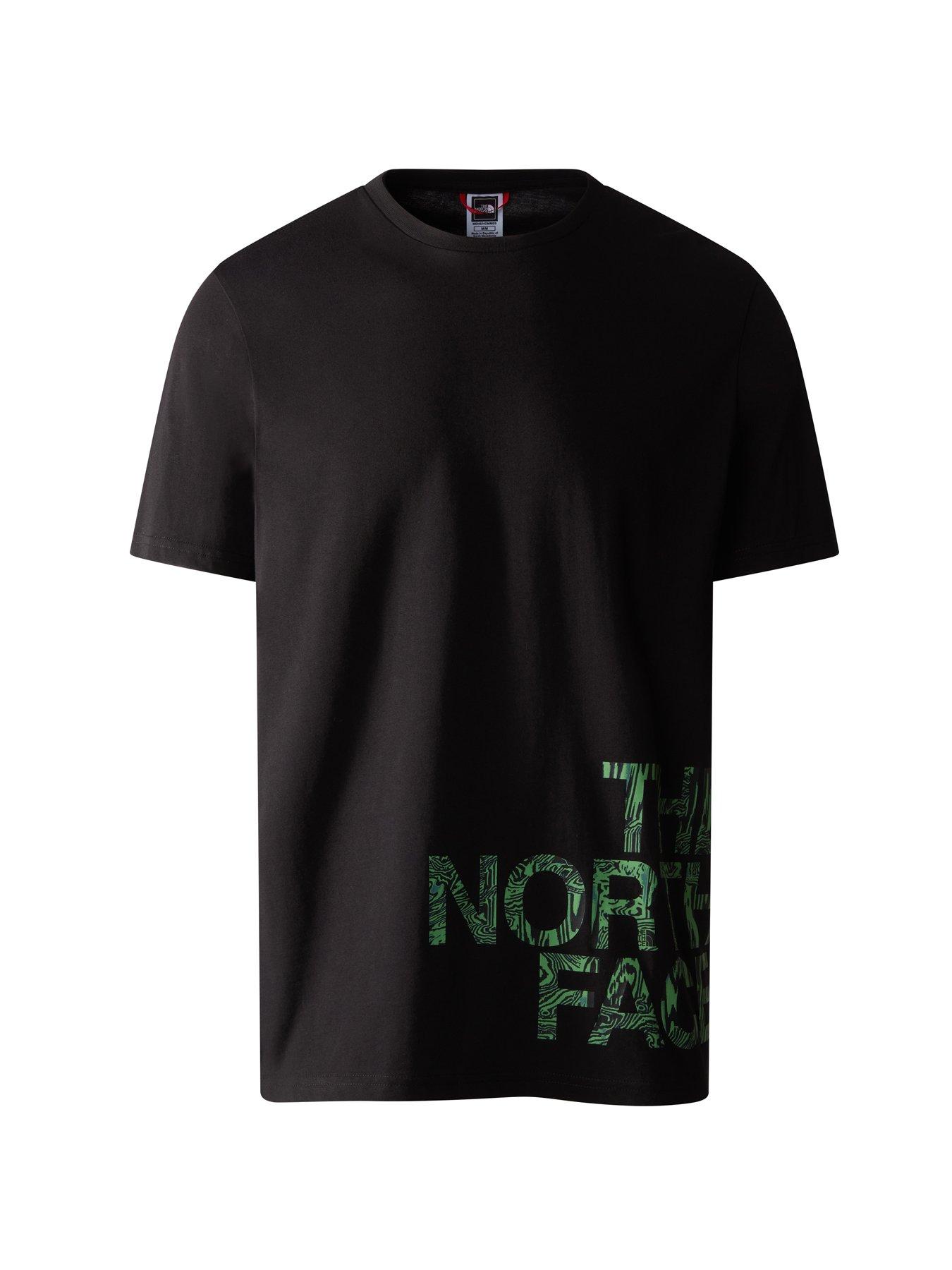 North face black store label t shirt