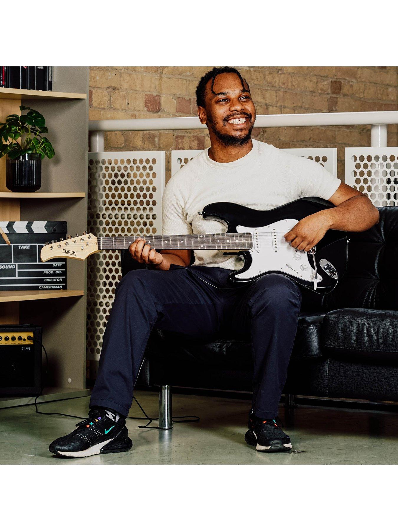 Image 4 of 4 of 3rd Avenue Left-Handed Electric Guitar Full Size with Amp - 6 Months FREE Lessons - Black