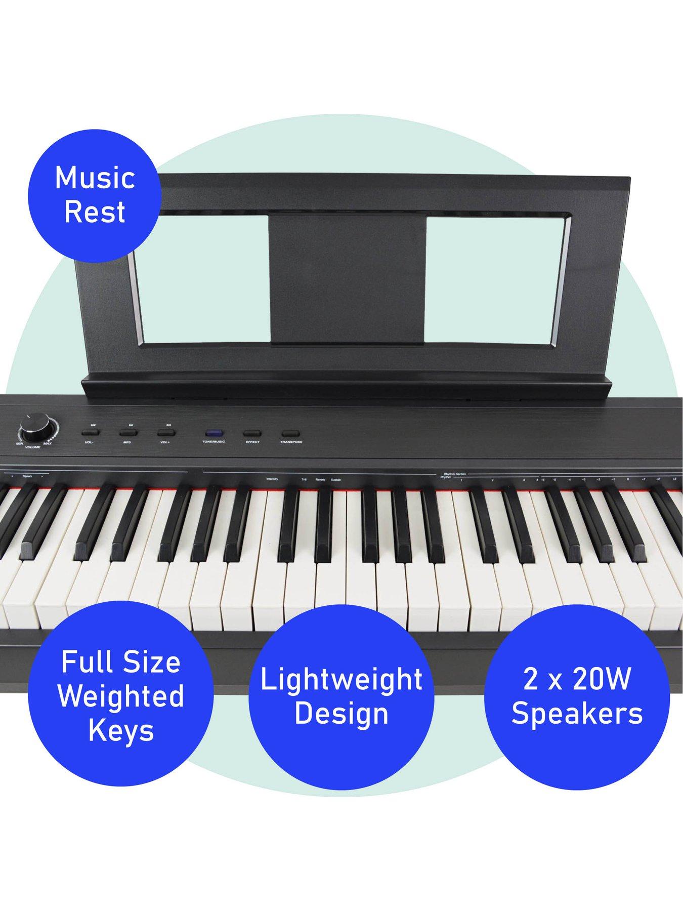 Image 2 of 7 of Axus Axus 88 Key Portable Digital Piano Package in Black with Stand, Headphones and Bench