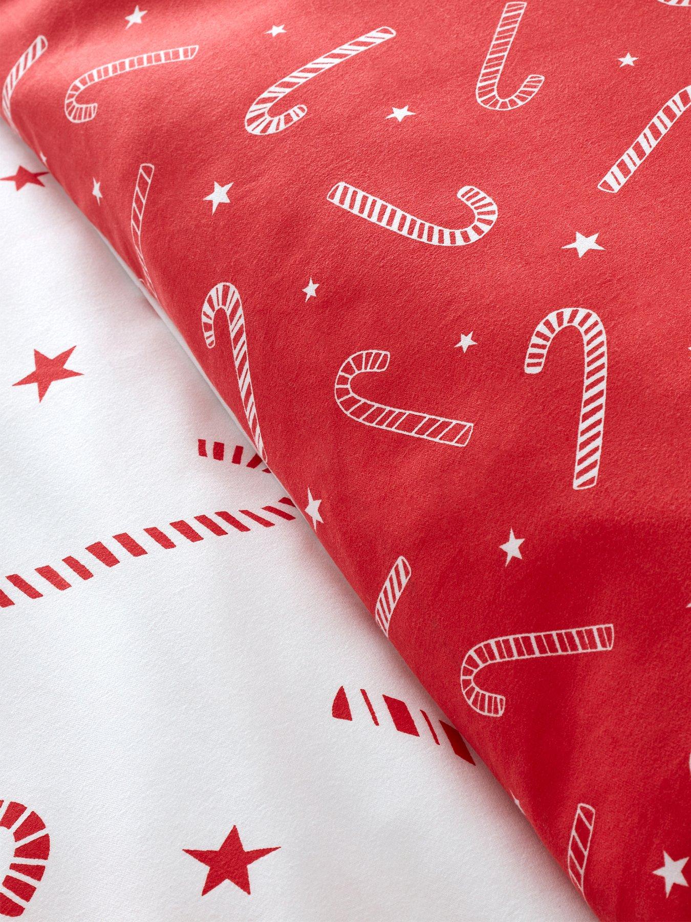 Image 5 of 6 of Catherine Lansfield Christmas Candy Cane Duvet Cover&nbsp;Set