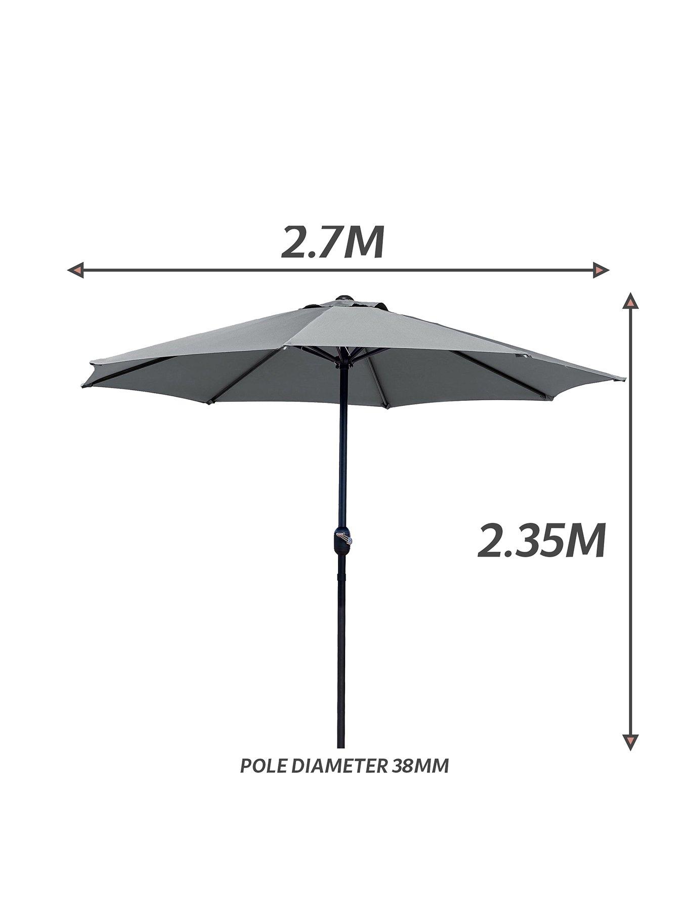 glamhaus-glamhaus-dark-grey-garden-table-parasol-umbrella-27m-with-crank-handle-uv40-protection-includes-protection-cover-robust-steelback