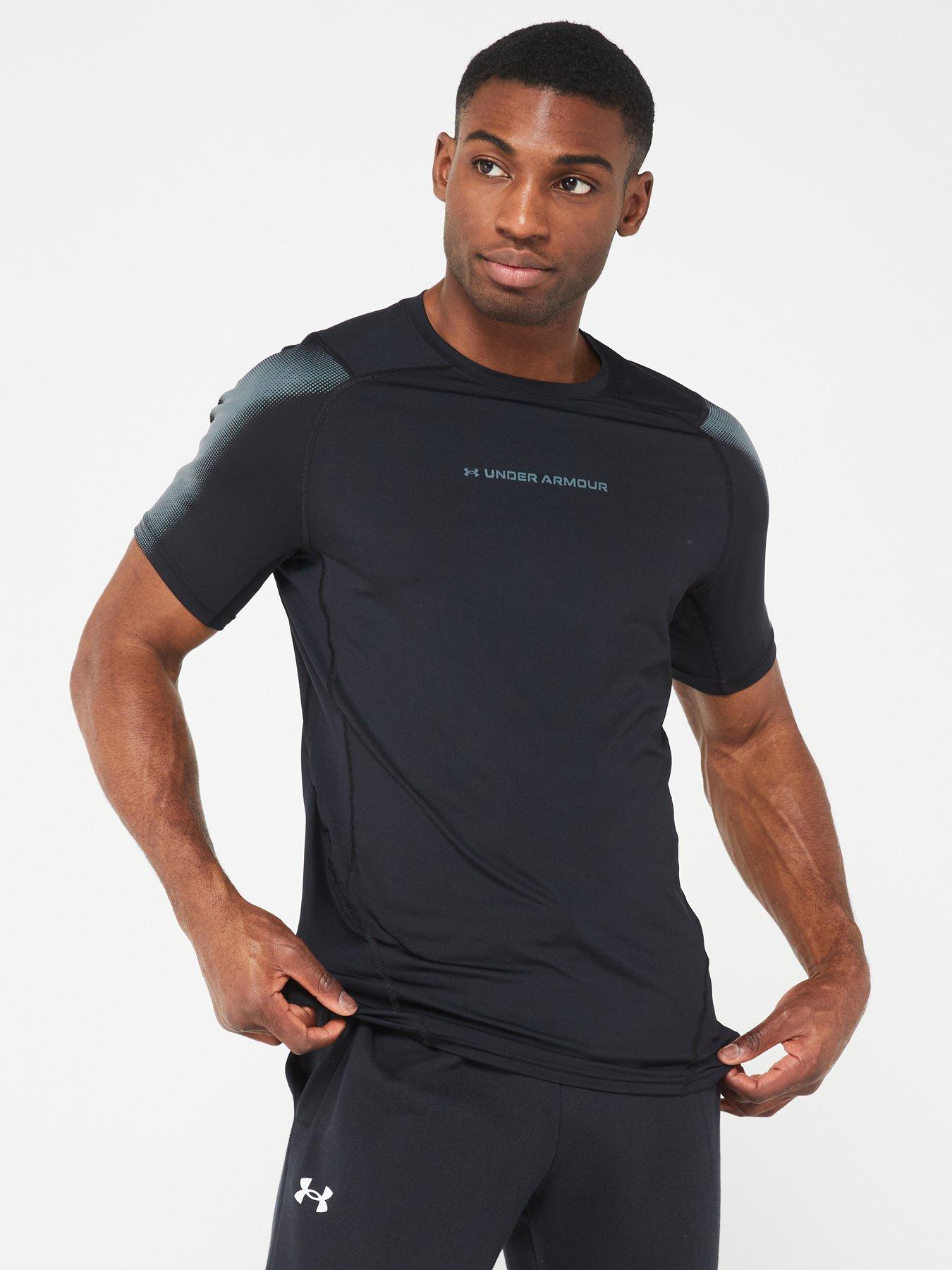 Under Armour Mens Armour Fitted Training T-Shirt - Grey