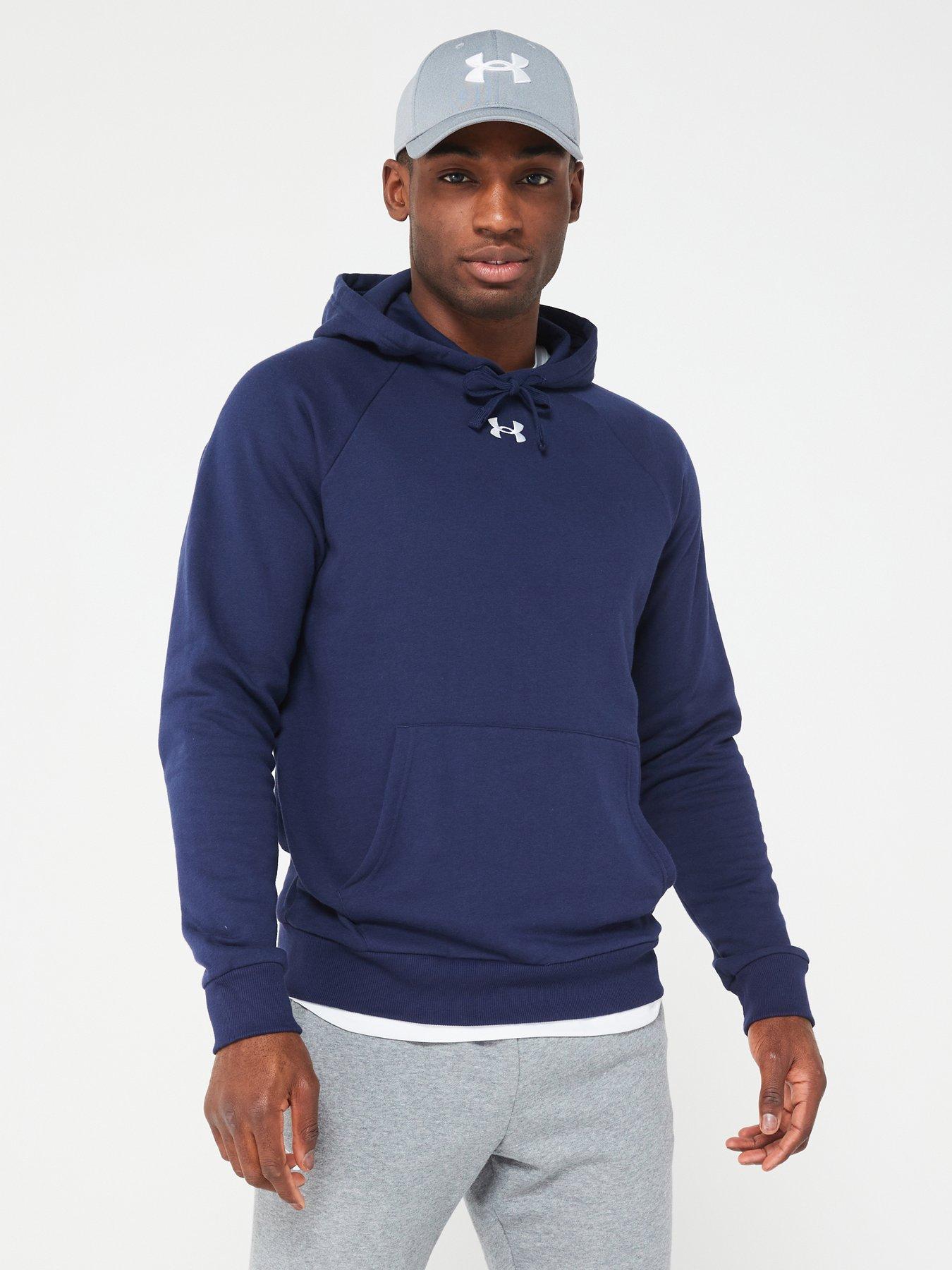 UNDER ARMOUR Men's Training Rival Fleece Hoodie - Navy