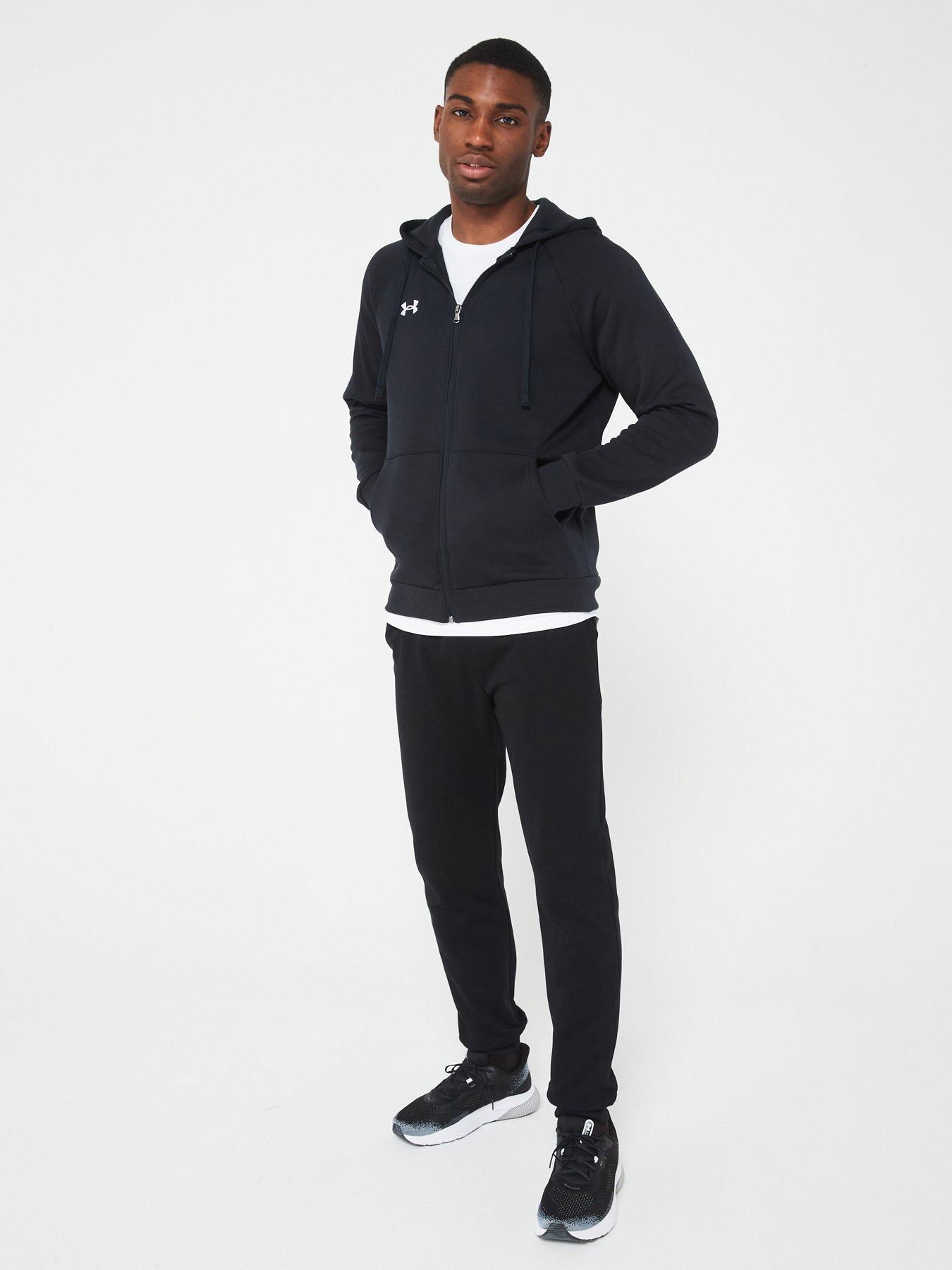 under-armour-mens-training-rival-fleece-full-zip-hoodie-blackwhiteback