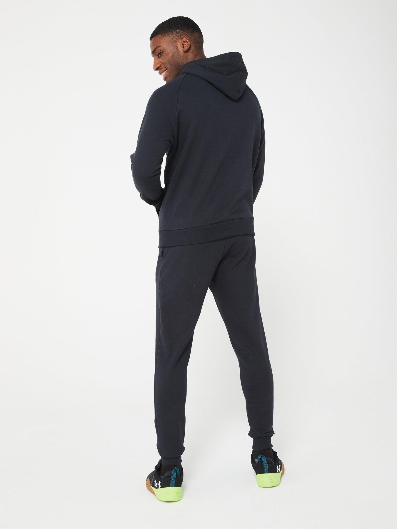 under-armour-mens-training-rival-fleece-tracksuit-blackwhitestillFront