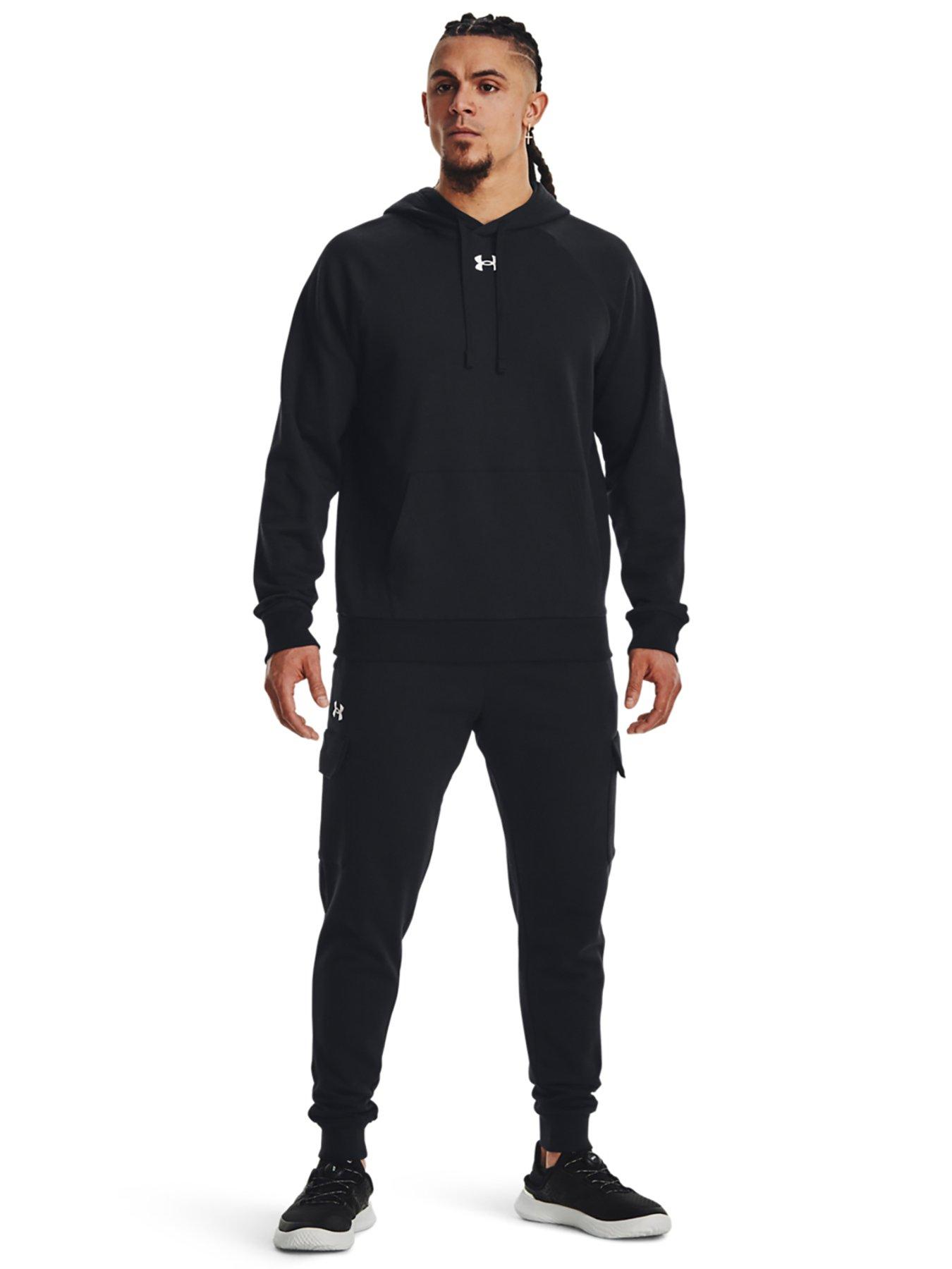 under-armour-mens-training-rival-fleece-hoodie-blackwhiteback