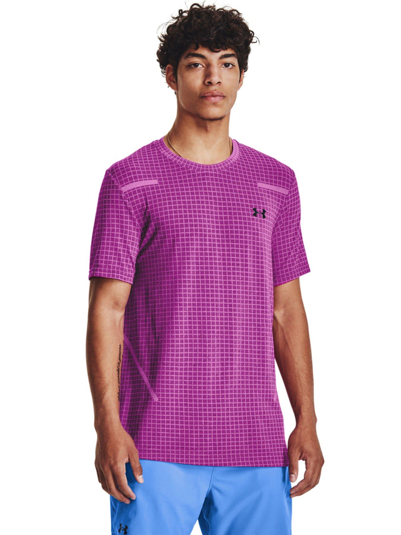 Mens purple under armour shirt best sale