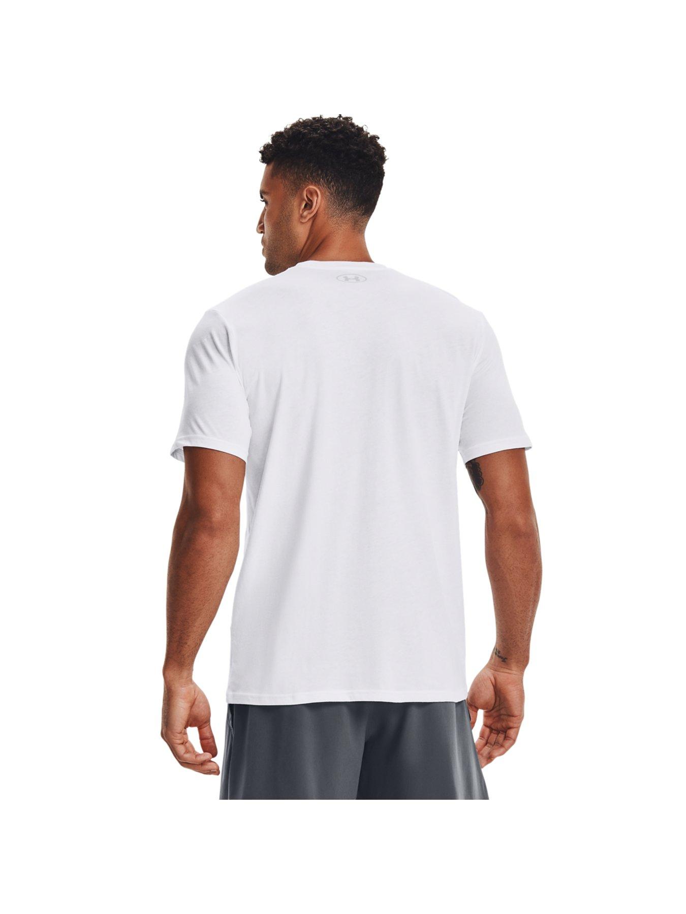 Mens under armour discount white t shirt