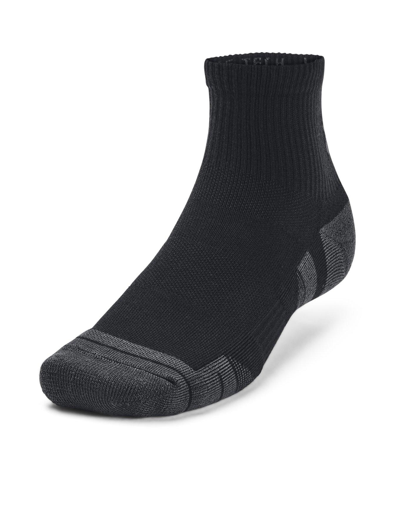 UNDER ARMOUR Performance Tech 3pk Quarter Socks - Black