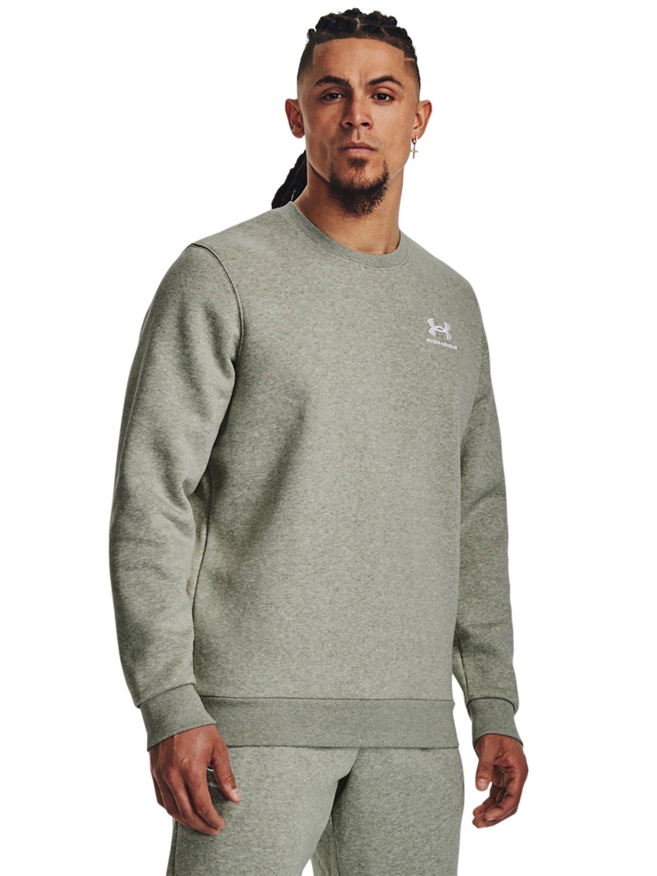 UNDER ARMOUR Mens Unstoppable Fleece Crew Sweat - Blue/black