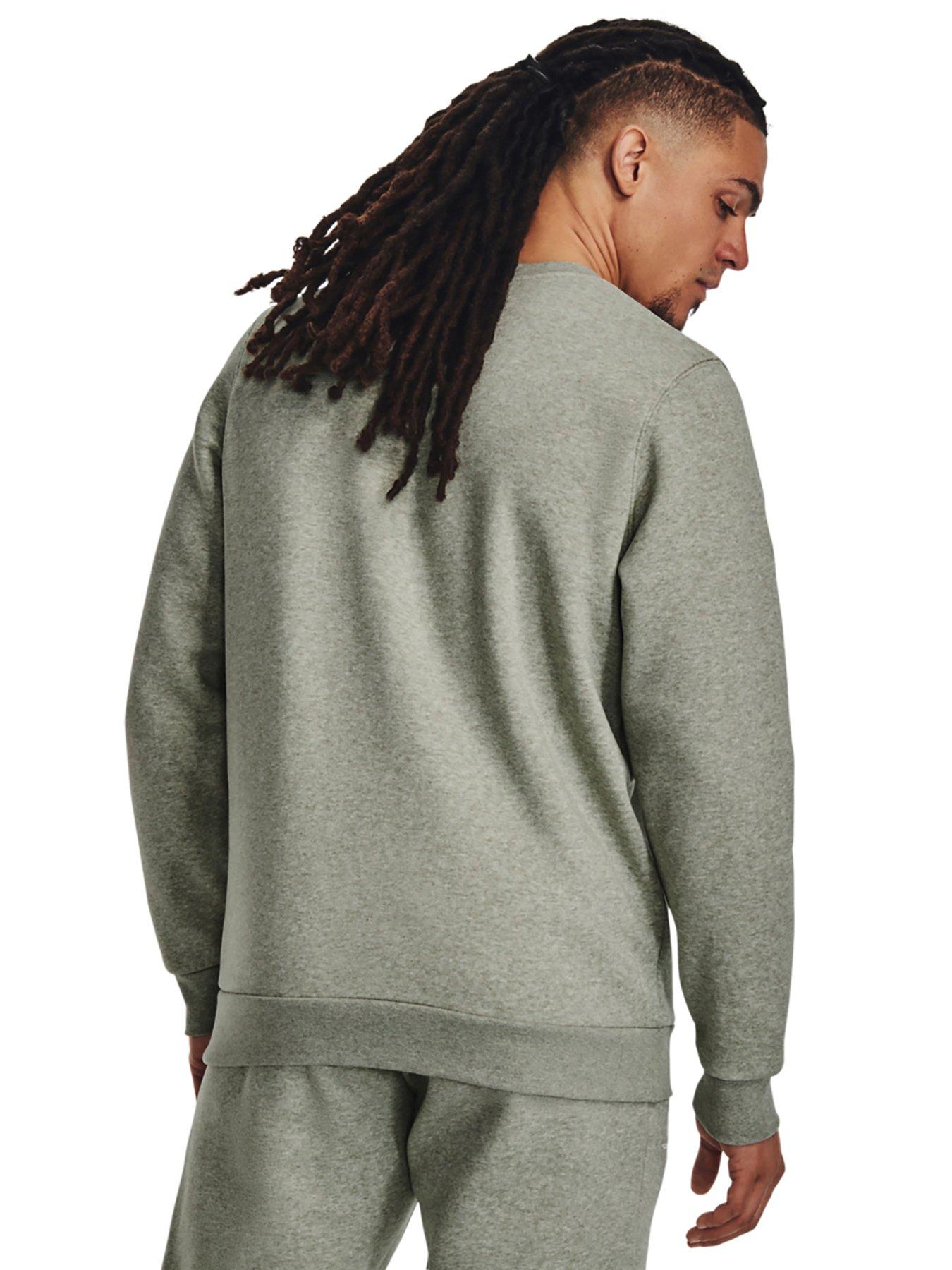 under-armour-mens-training-essential-fleece-crew-sweat-khakistillFront