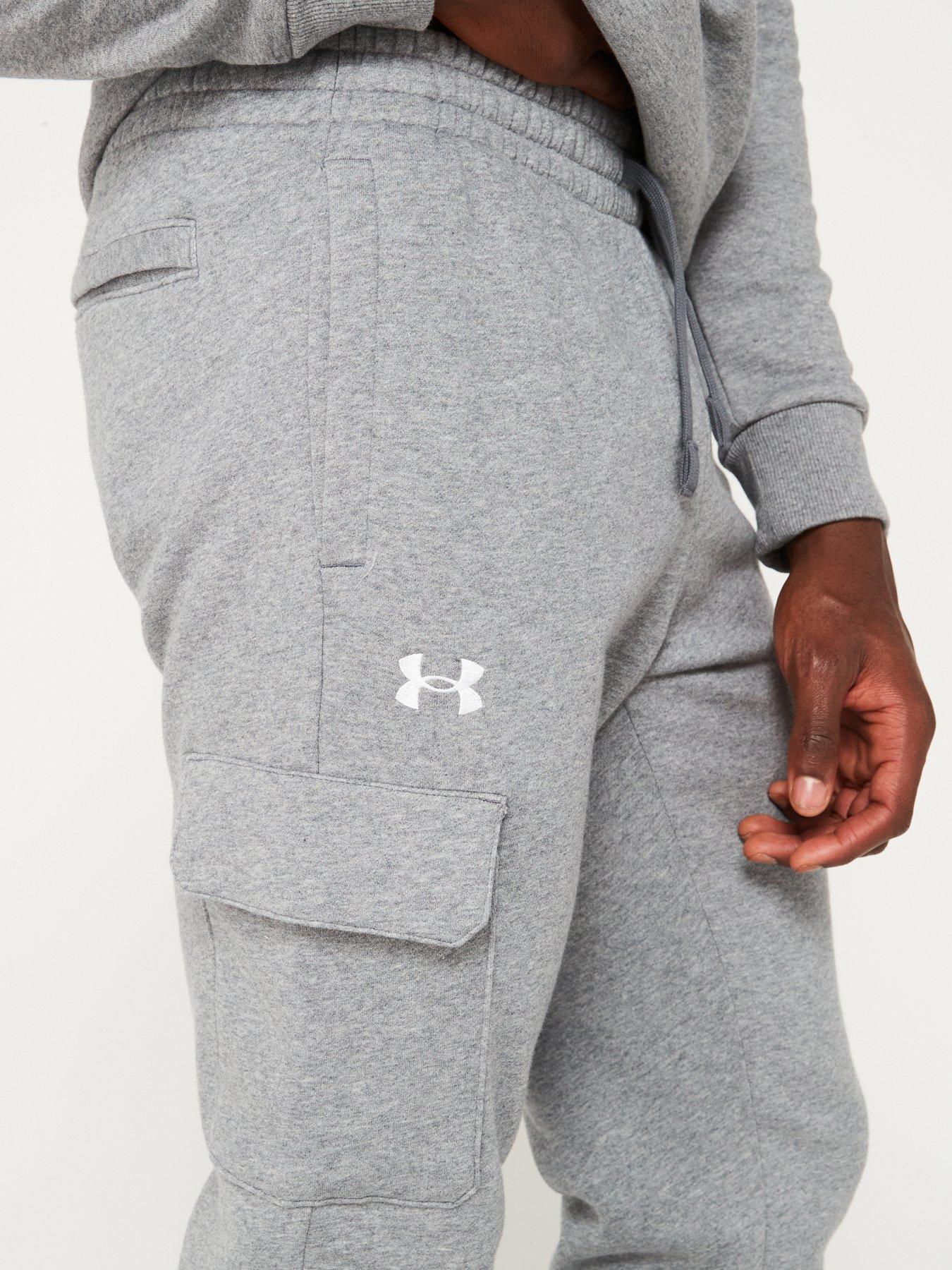 under-armour-mens-training-rival-fleece-cargo-joggers-greyoutfit