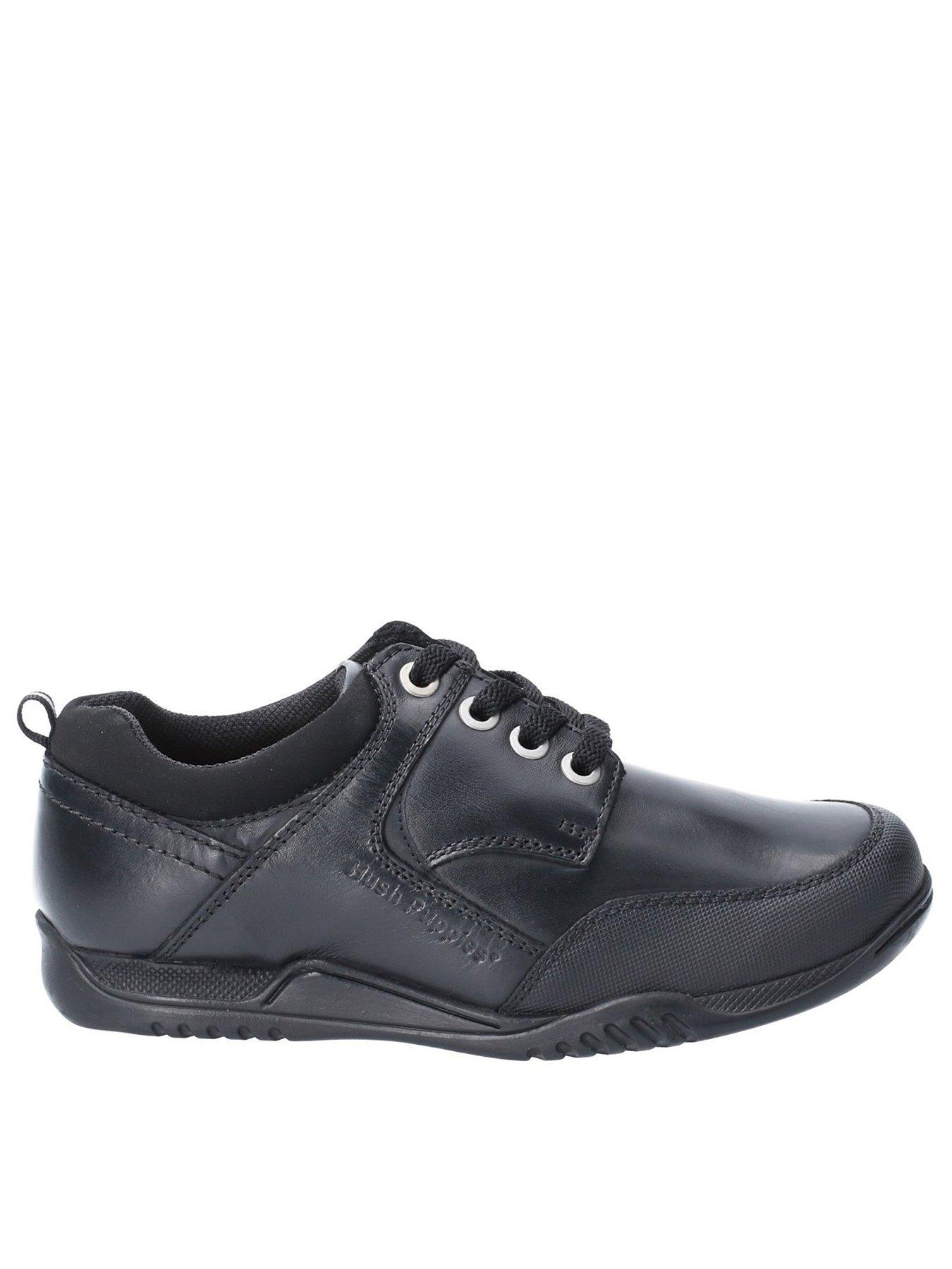Hush Puppies Dexter Snr School Shoe - Black