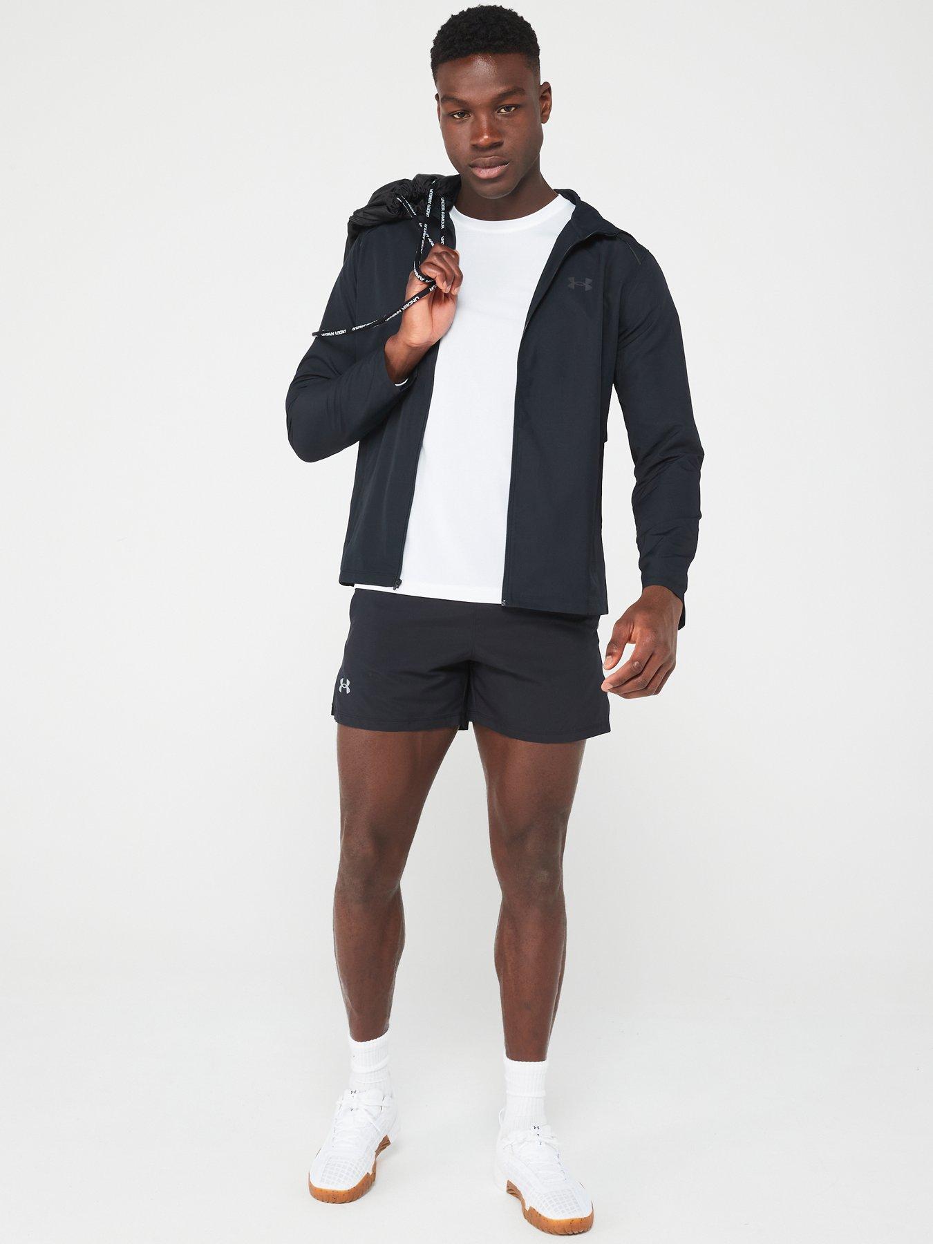 Image 3 of 6 of UNDER ARMOUR Men's Running Storm Hooded Jacket - Black/Grey