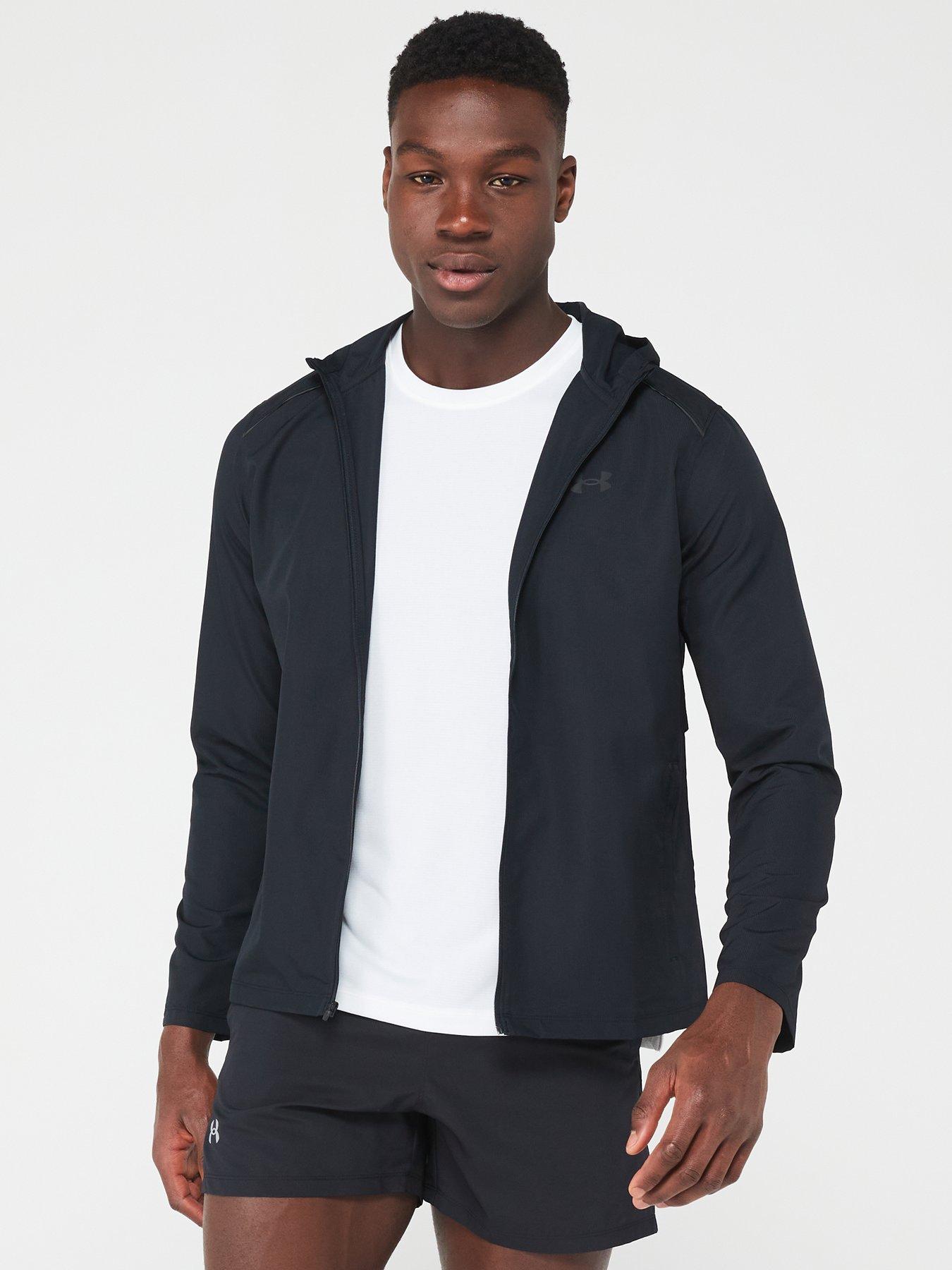 Image 5 of 6 of UNDER ARMOUR Men's Running Storm Hooded Jacket - Black/Grey