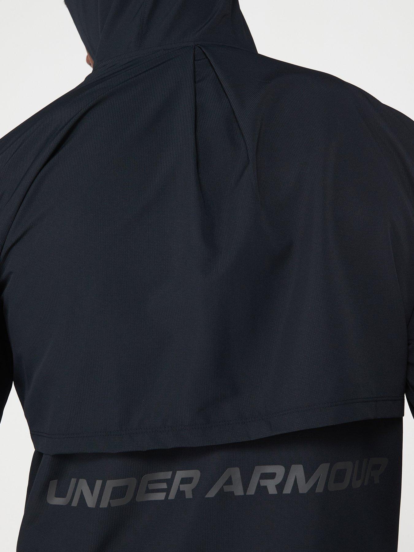 Image 6 of 6 of UNDER ARMOUR Men's Running Storm Hooded Jacket - Black/Grey